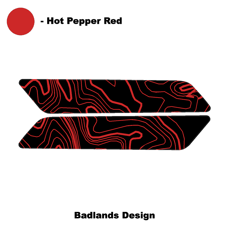 Topo Interior Rear Door Grab Handle Overlay Kit (Printed Series) - 2021+ Bronco 4 Door