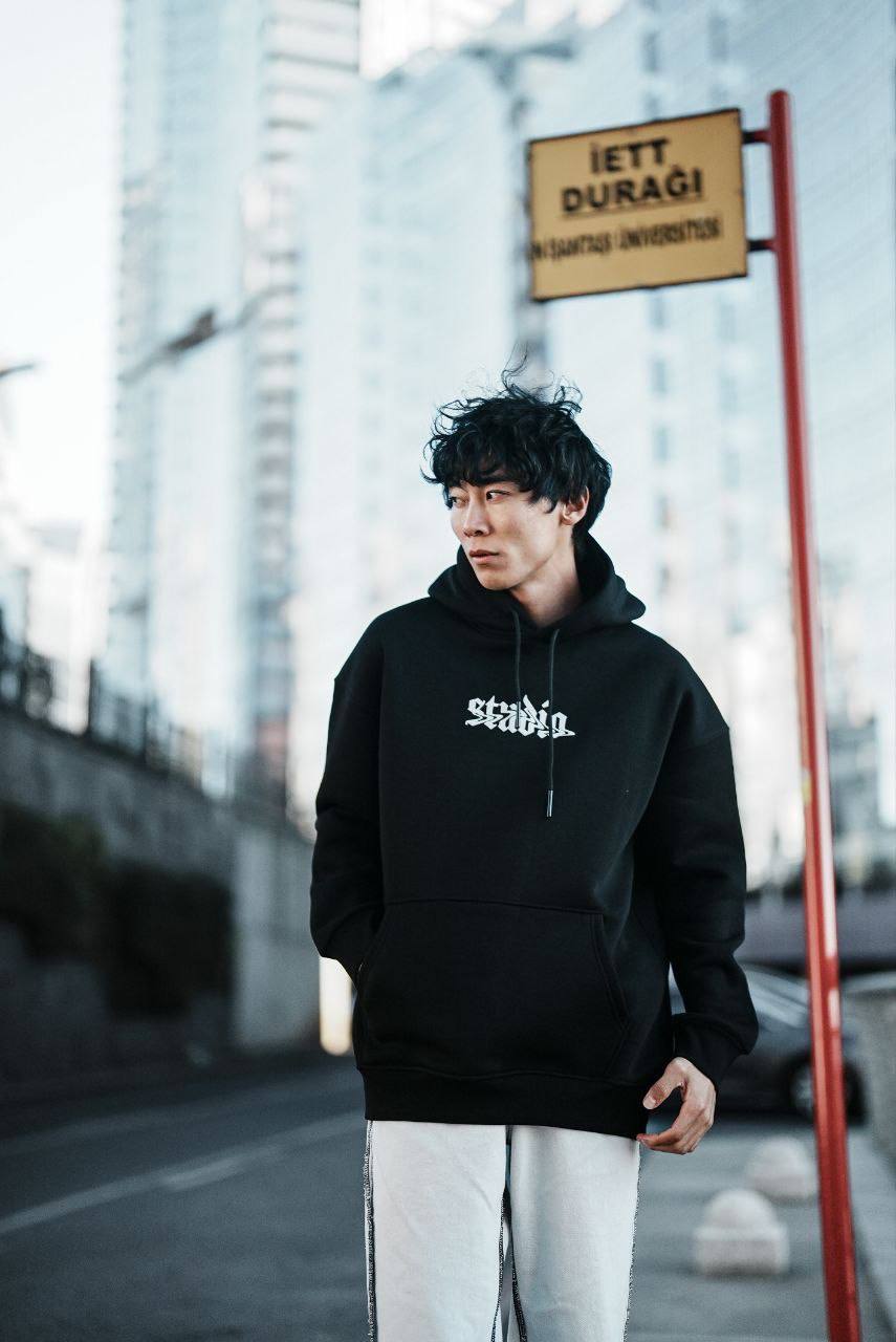 Oversize &amp;#39;Human Realist Butterfly&amp;#39; Graphic Hoodie - Abstract Streetwear Sweatshirt