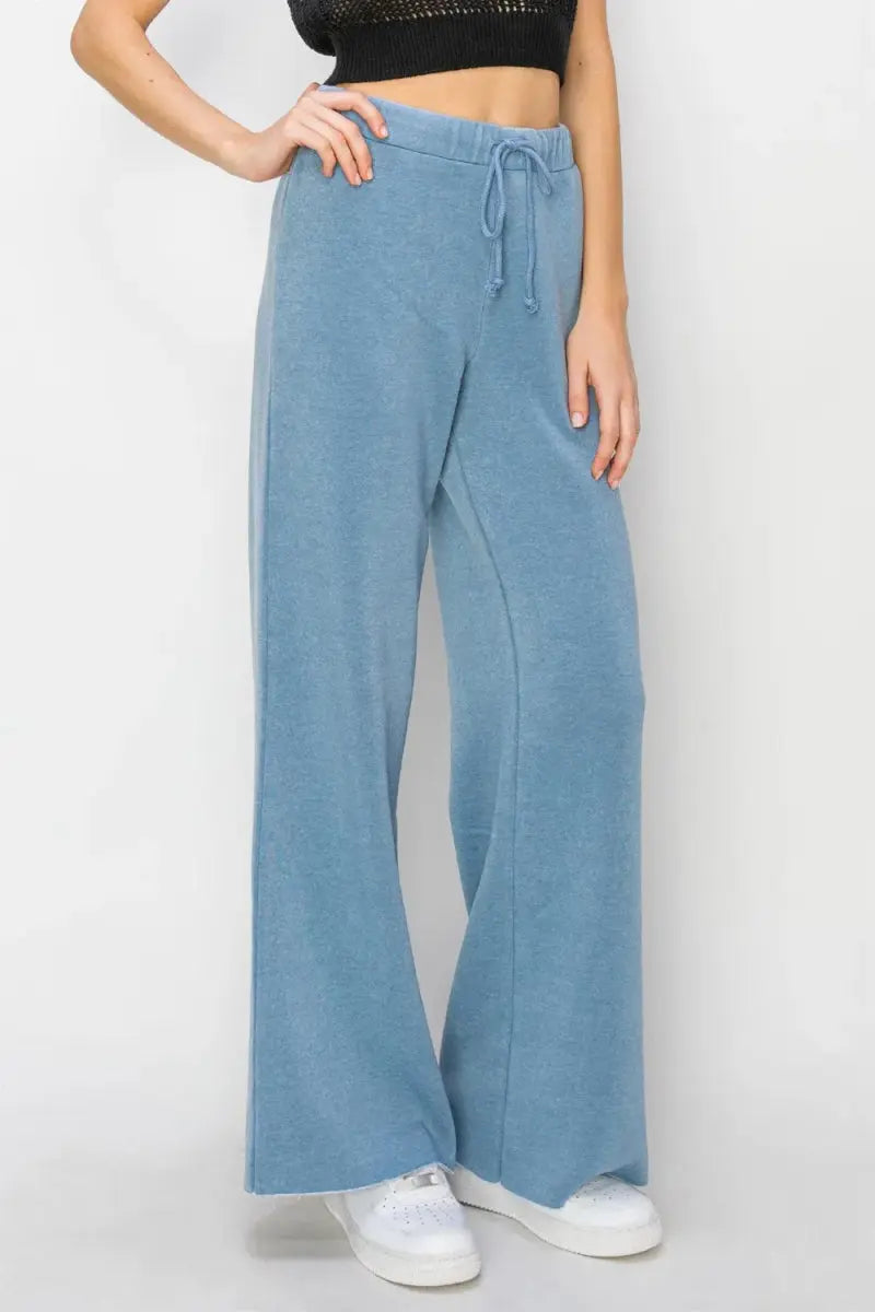 Drawstring Wide Leg Pants Women&amp;#39;s Comfy Casual Trousers - Lightweight