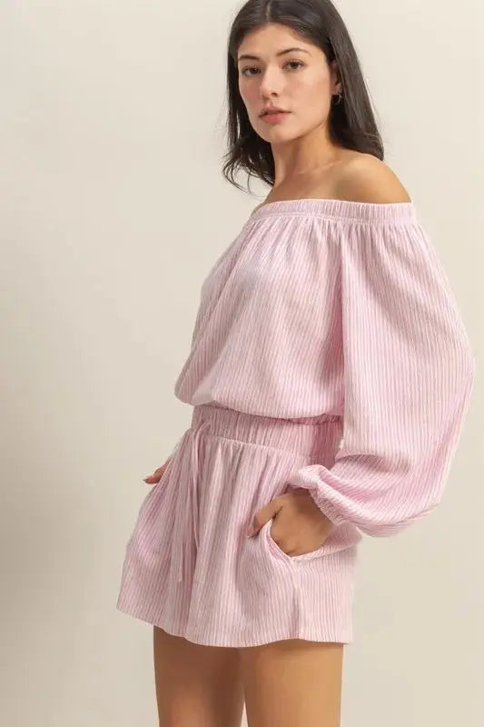 Trendsi Off Shoulder Set Women&amp;#39;s Loungewear Two Piece Set USA Shipped