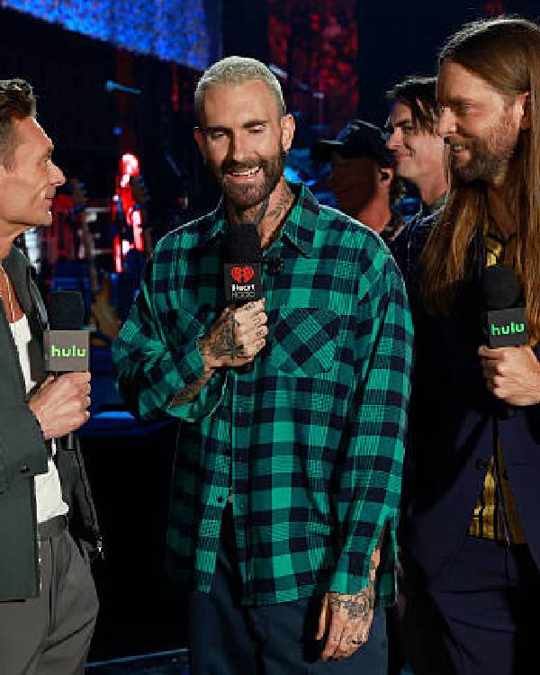 iHeartRadio Music Festival 2025 Adam Levine Green Plaid Shirt