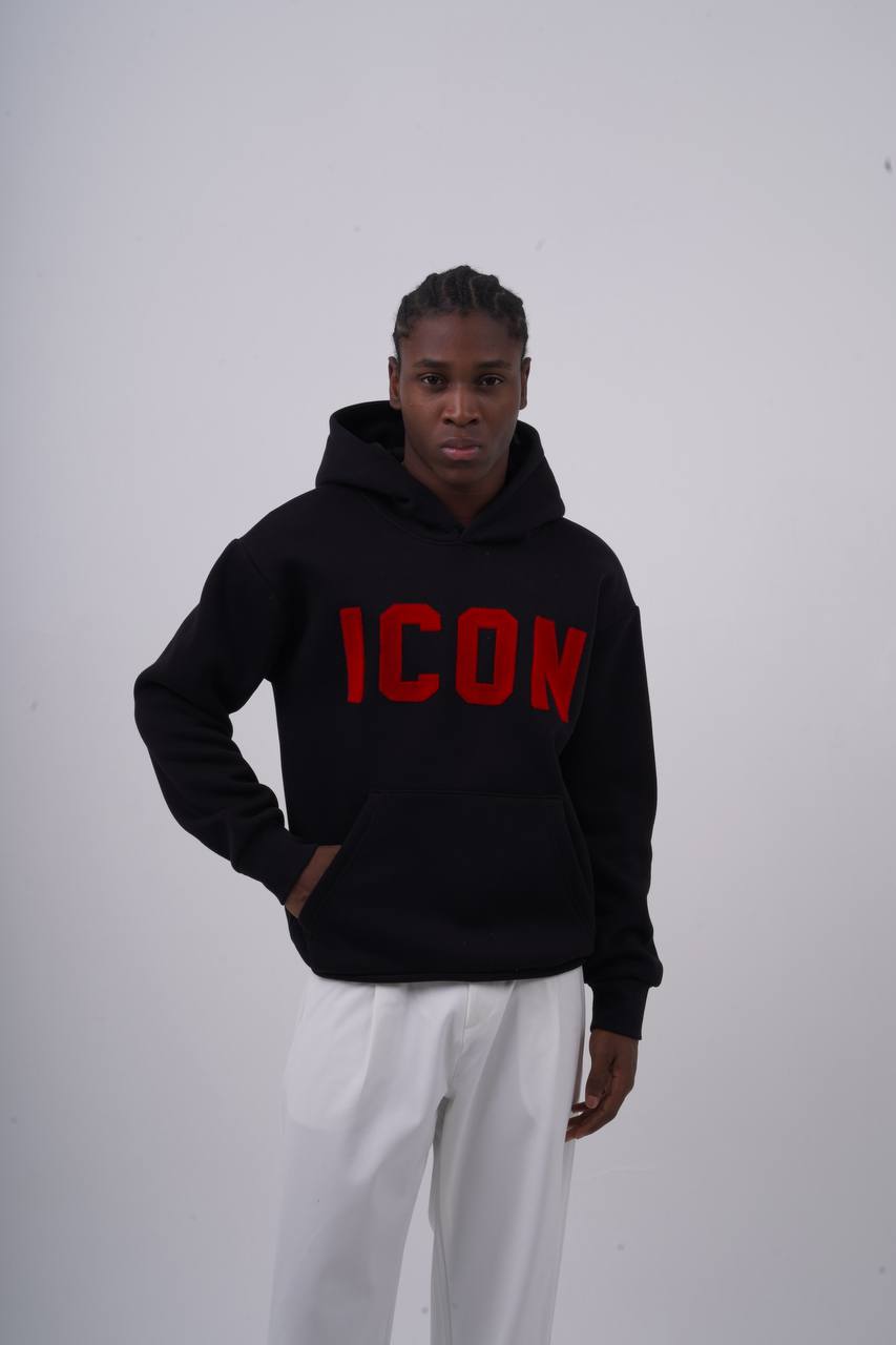 Unisex &quot;ICON&quot; Oversize Hoodie - Heavyweight Printed Sweatshirt