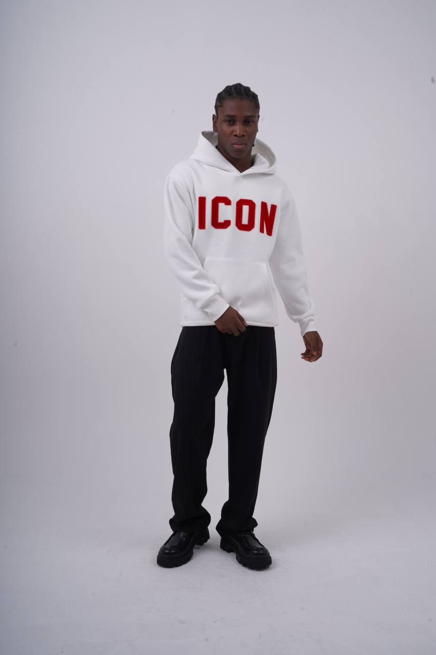 Unisex &quot;ICON&quot; Oversize Hoodie - Heavyweight Printed Sweatshirt