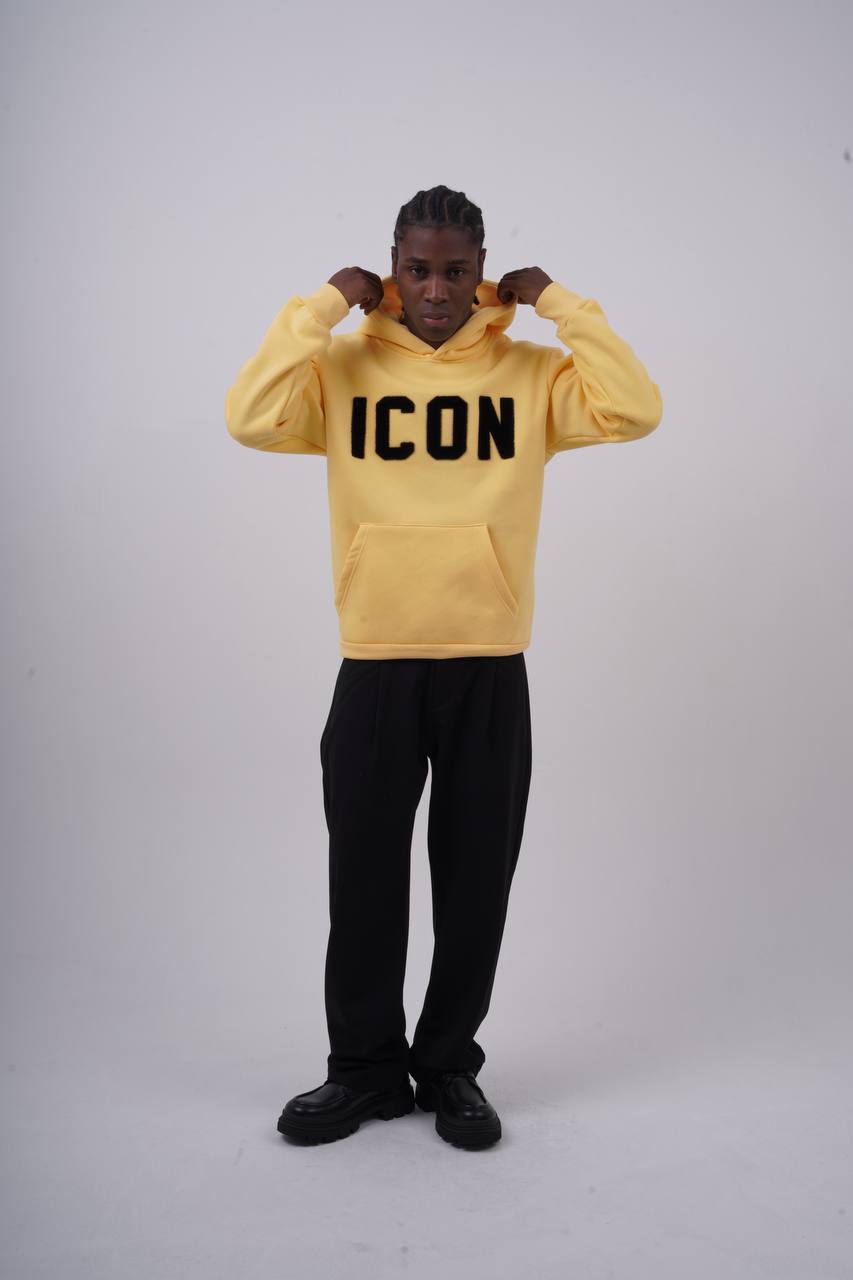 Unisex &quot;ICON&quot; Oversize Hoodie - Heavyweight Printed Sweatshirt