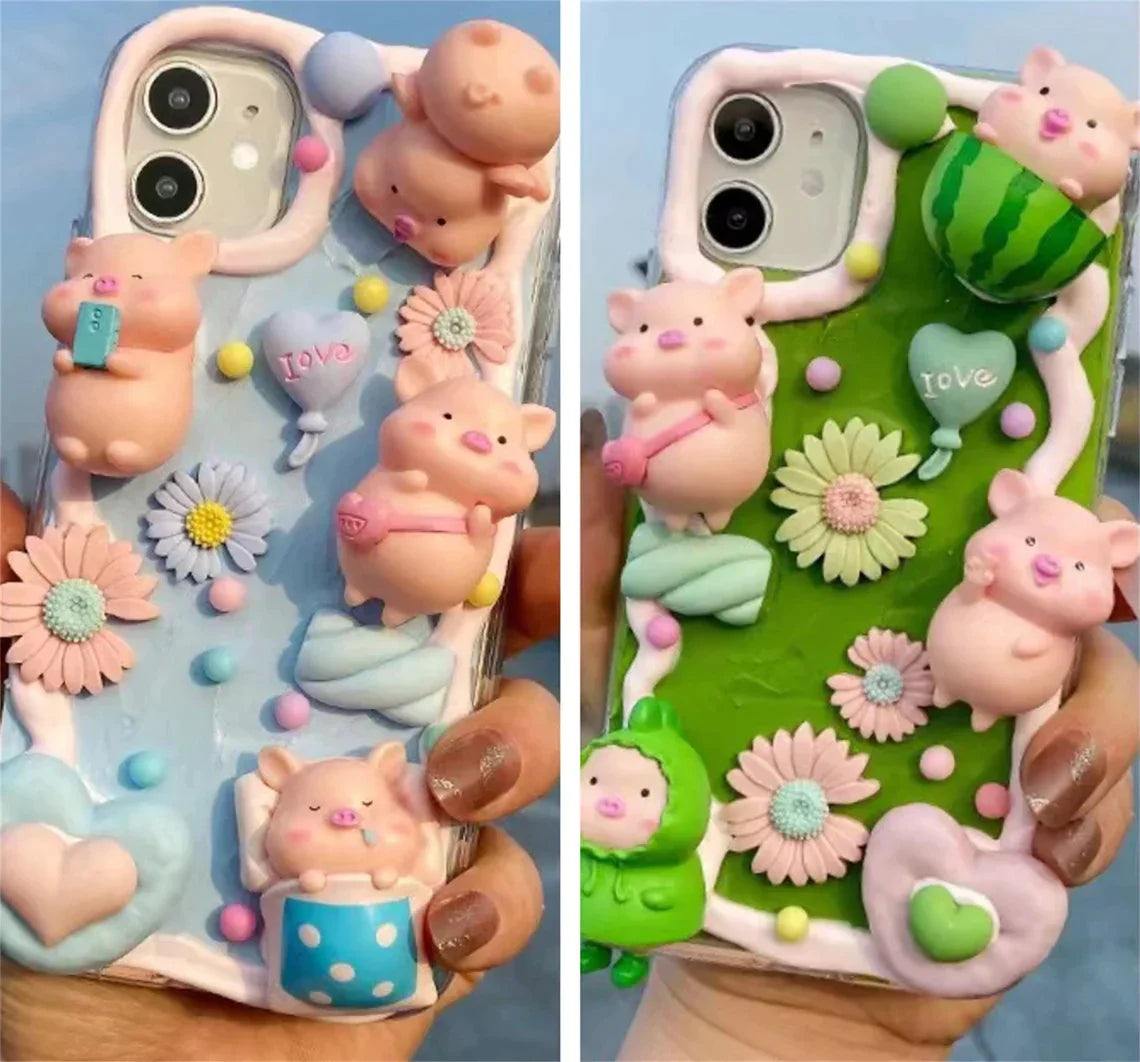 Handmade 3d Kawaii Cream Cartoon Doll Phone Case | ZAKAPOP