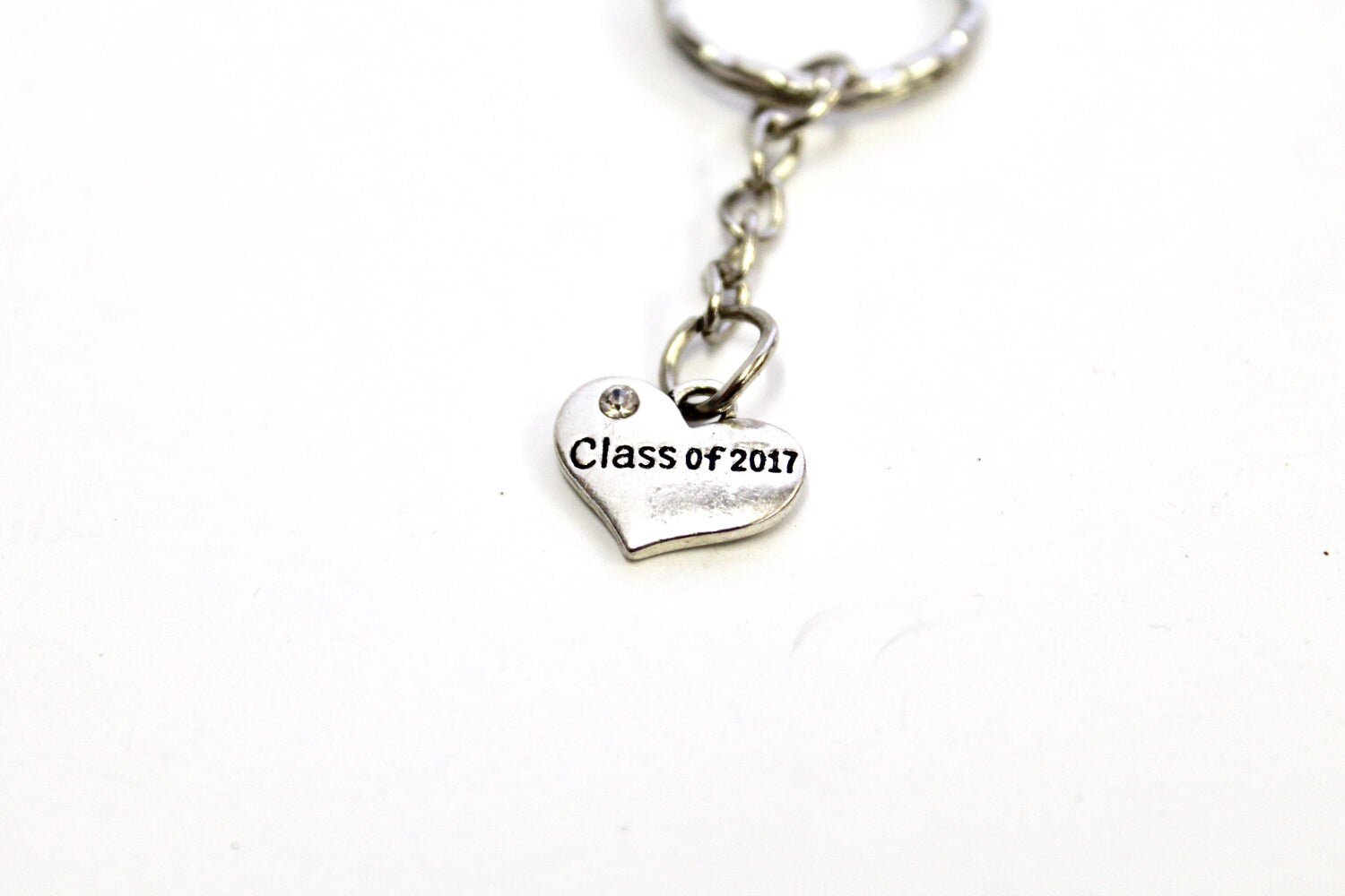 Class of 2017 Heart Keychain, Gift for Him, Gift For Her, Graduation Gift, Keyring Gift, Easter Gift, Graduating Senior Gift, New Car Gift