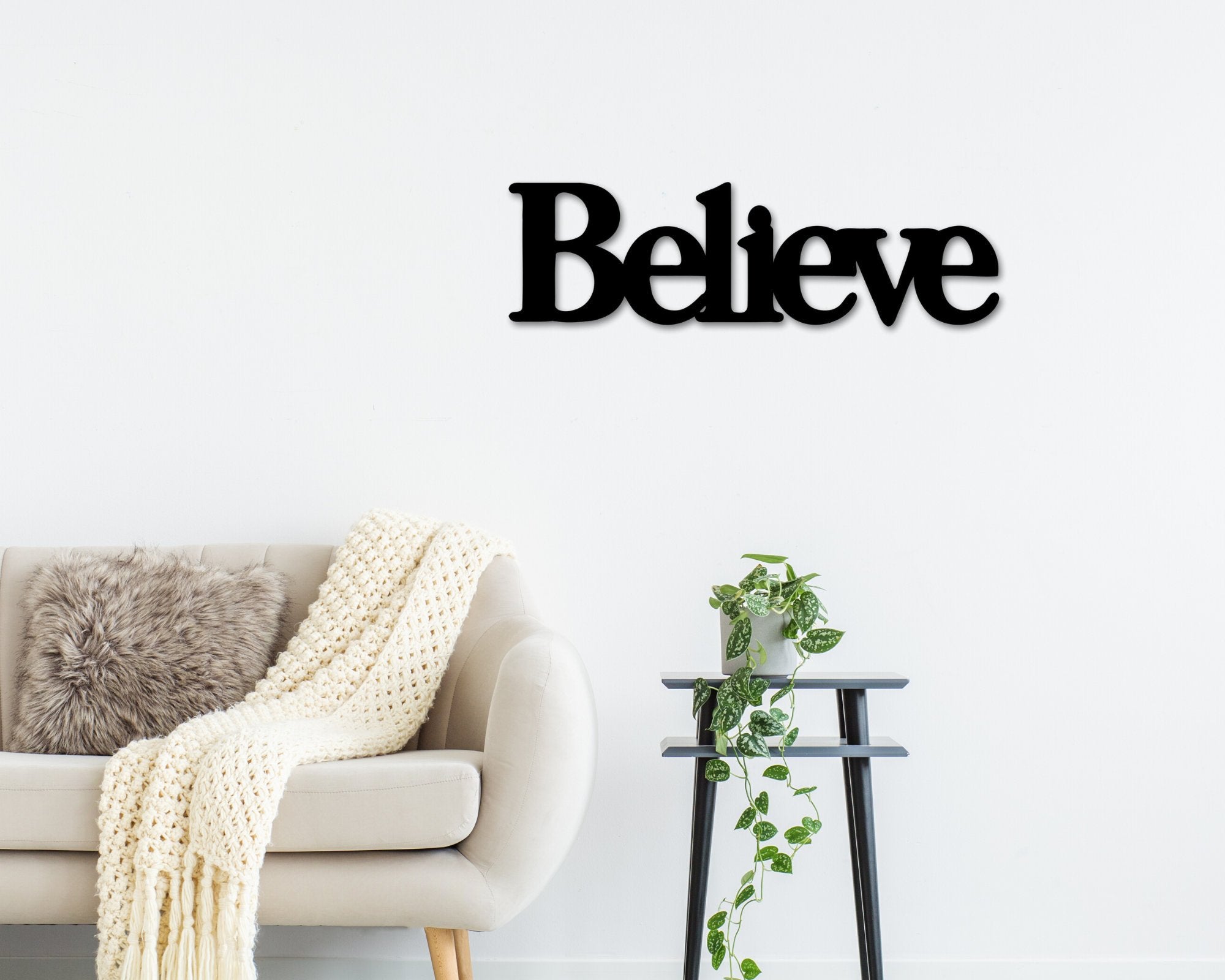 Believe sign, Believe Metal Sign, Believe Wall Decor, Thanksgiving Decor, Believe Word Sign, Believe Dining Room Decor, Believe Word Decor