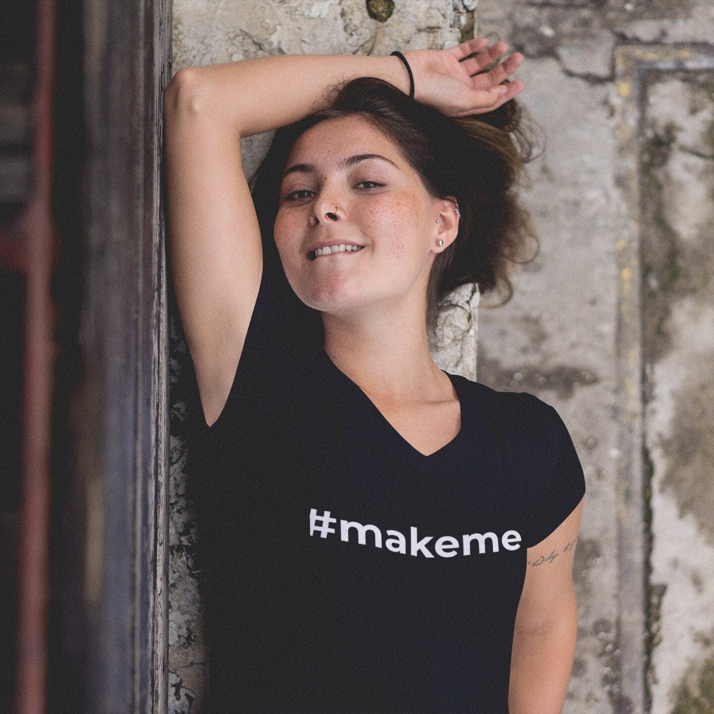 Make Me Unisex Short Sleeve V-Neck T-Shirt