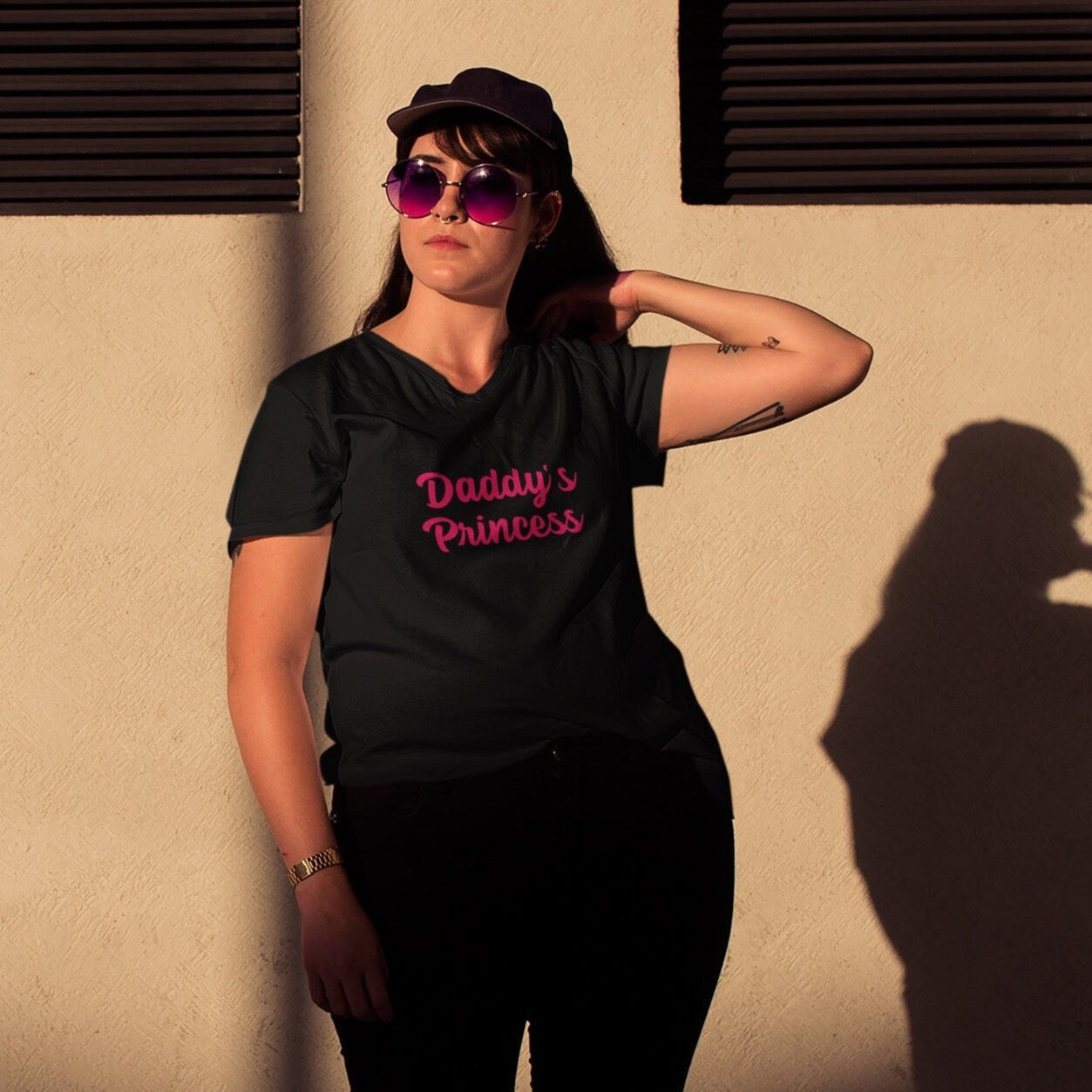 Daddy&amp;#39;s Princess Unisex Short Sleeve V-Neck T-Shirt