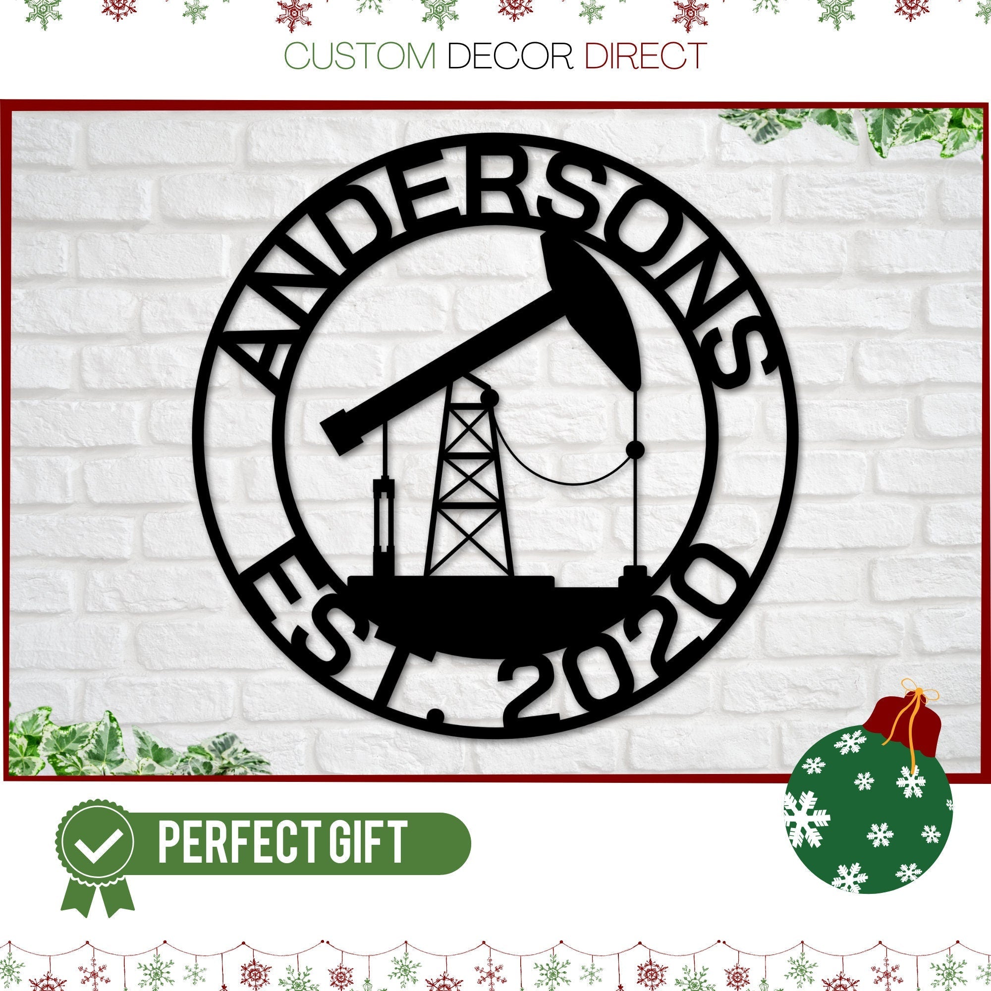 Black Friday, Cyber Monday Sale, Oil pump sign, Oilfield Decor, Metal Wall Art, Oil Field Sign, Oil rig, Midwest Art, Man Cave Decor