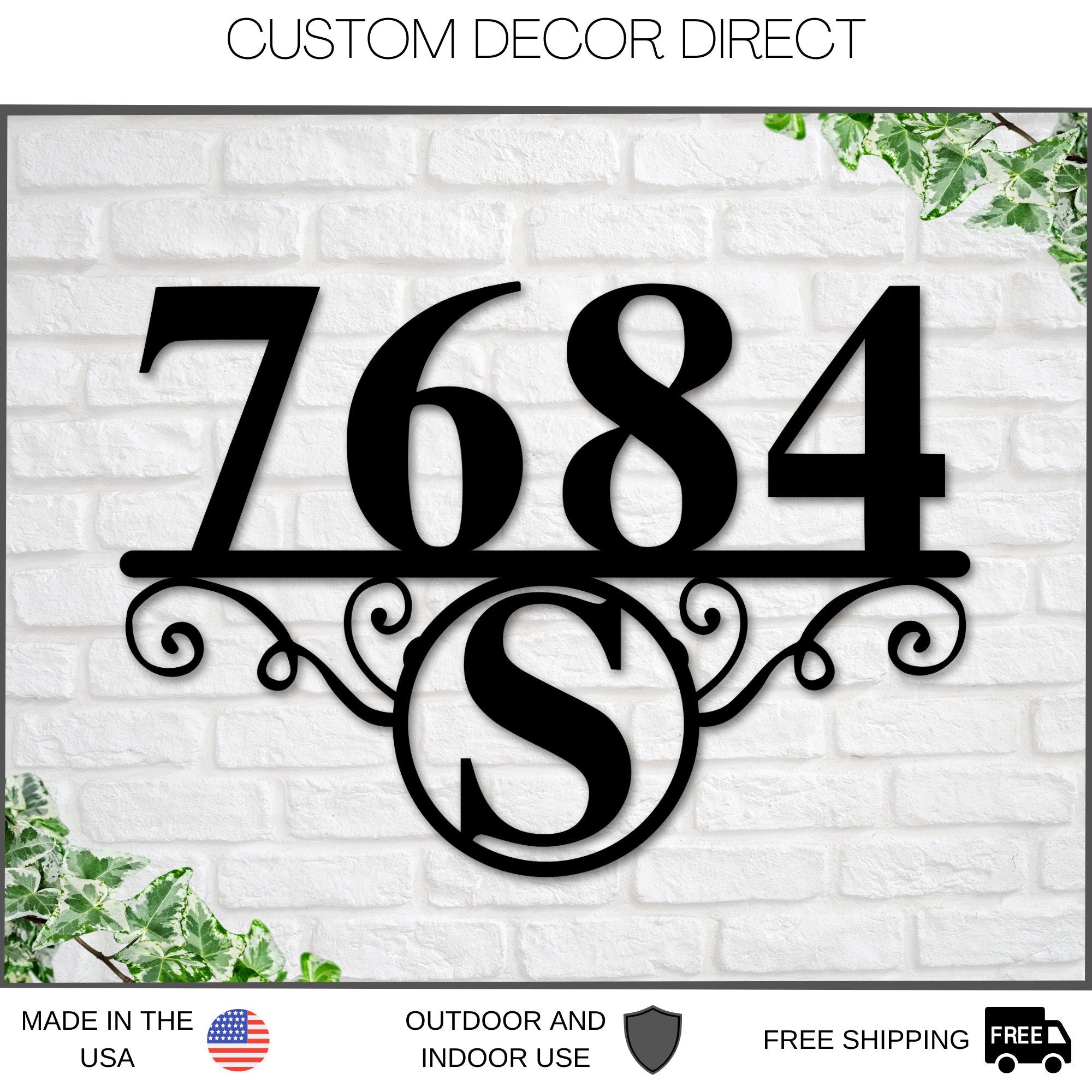 Black Friday, Cyber Monday Sale, Address Sign, Metal Address Plaque, Metal house numbers, Custom Address Sign, Home Address Sign, Bestseller