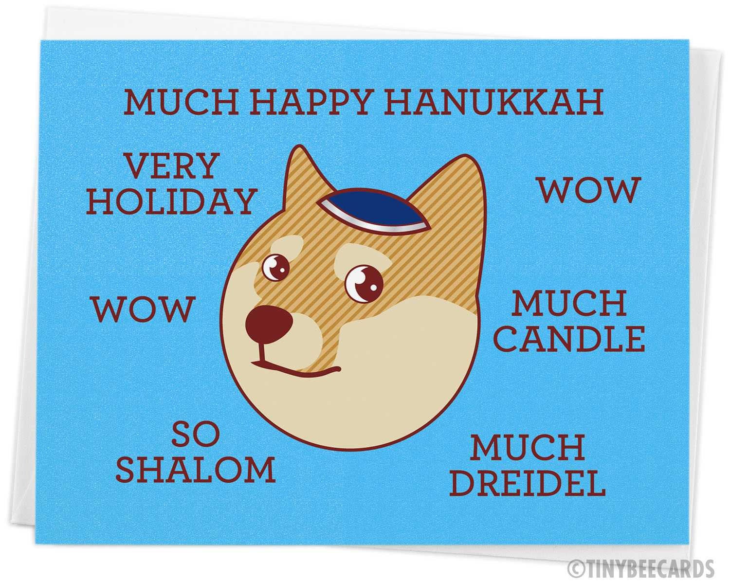 Doge Hanukkah Card &amp;quot;Such Happy Hanukkah&amp;quot;
