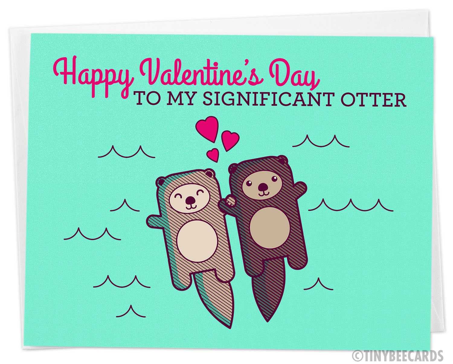 Cute Valentines Day Card &amp;quot;to my Significant Otter&amp;quot;
