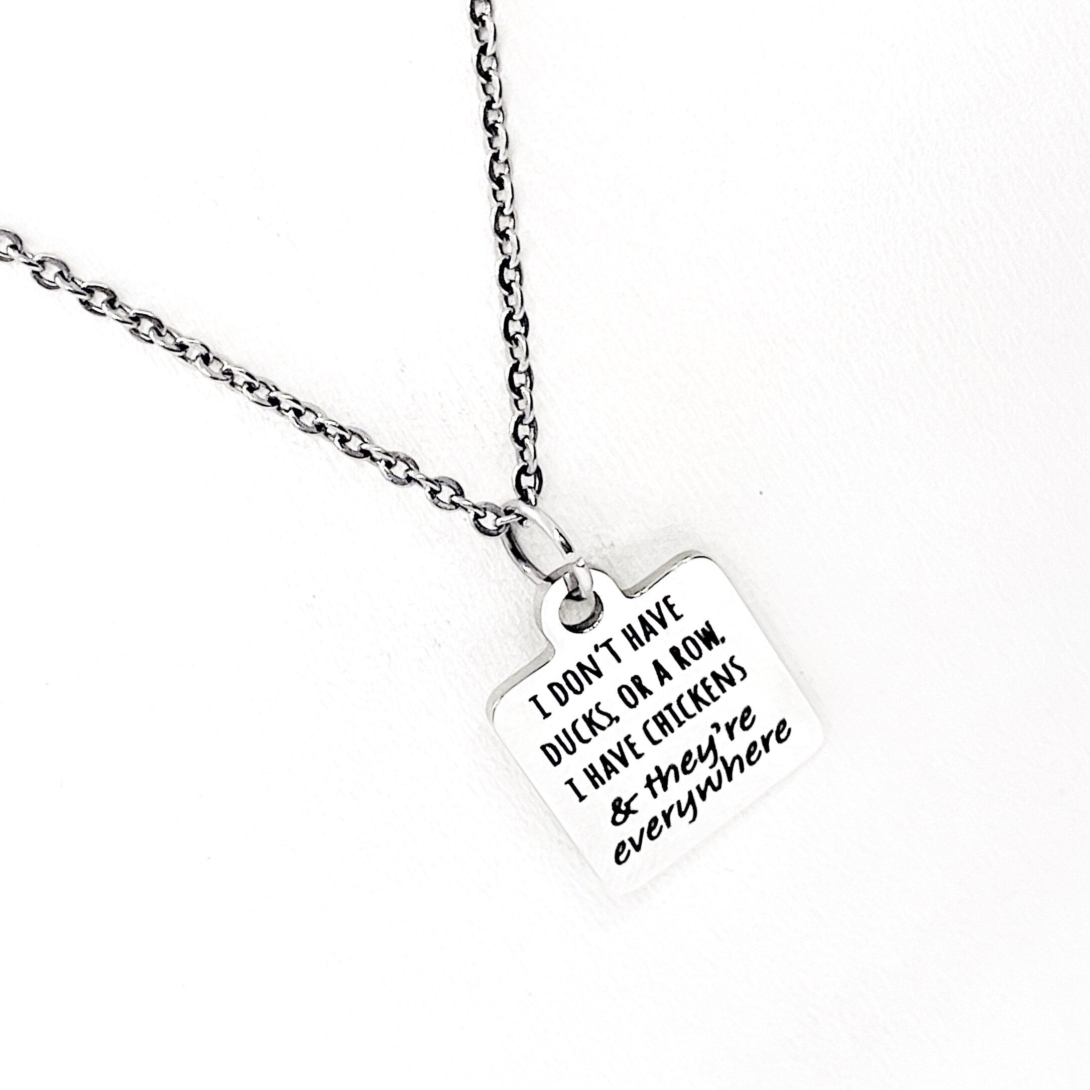 Chicken Owner Gift, Chickens Everywhere Necklace, Chicken Collector, Wife Gift, Chicken Lady Gift, Gift For Her, Pendant Necklace