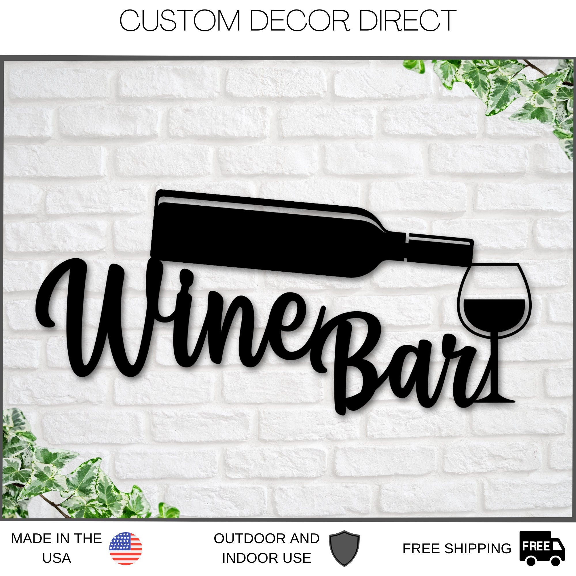 Christmas Gift, Holiday Sale, Personalized Bar Sign, Wine Decor, Wine Bar Sign, Mother&amp;#39;s Day Gift, Wine Gifts, Wine Sign, Wine Bar Metal