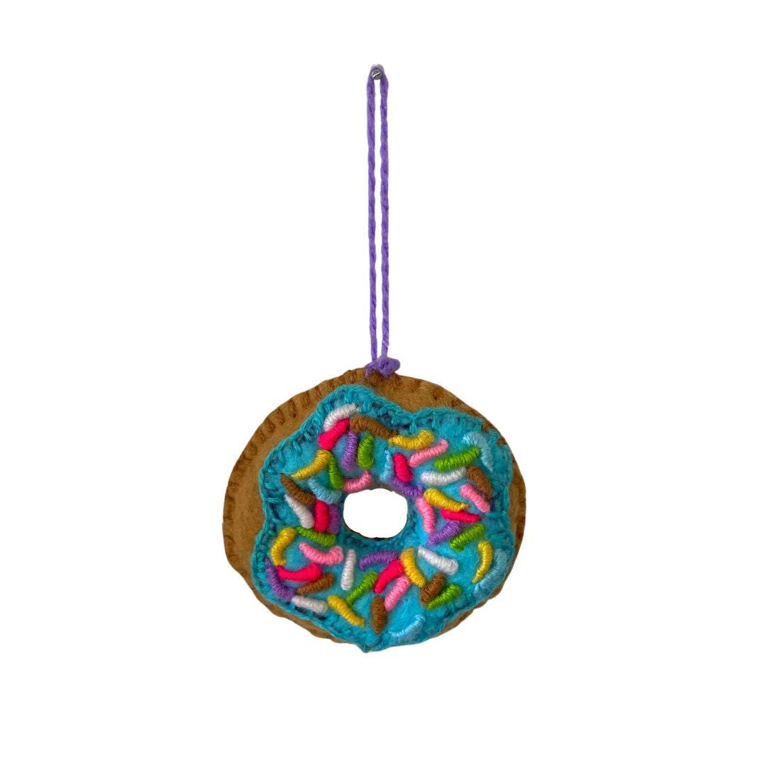 Donut Felt Embroidered Handmade Ornament - Mexico