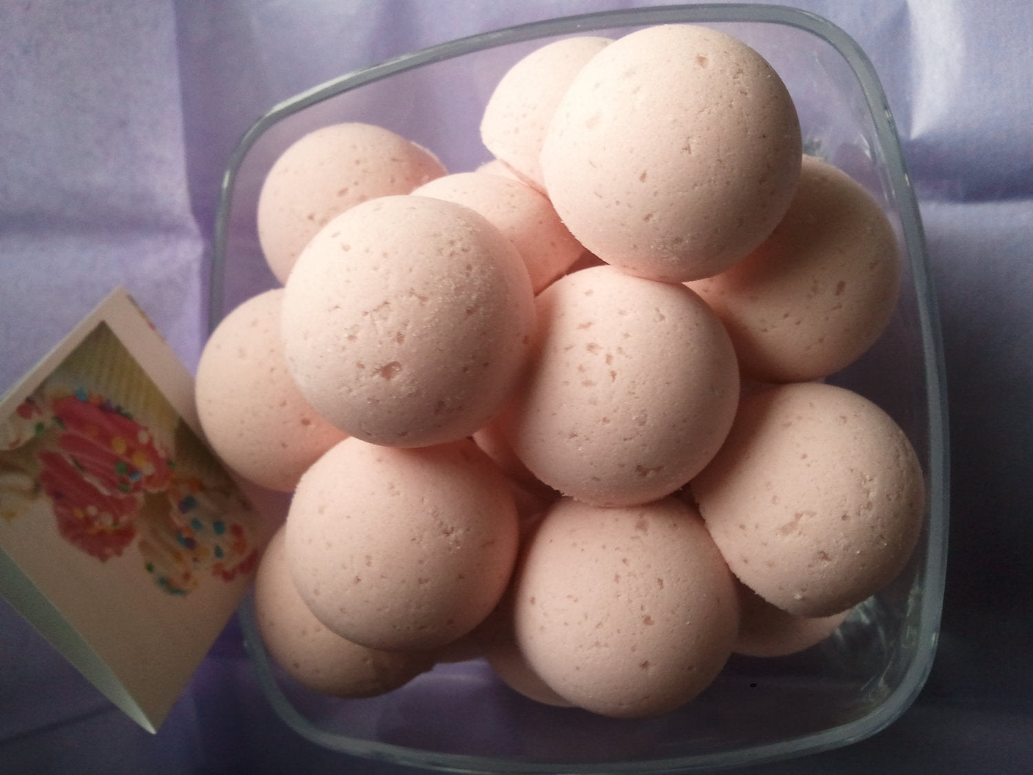 14 bath bombs (Buttercream Cupcake) gift bag bath fizzies, great for kids...and adults too