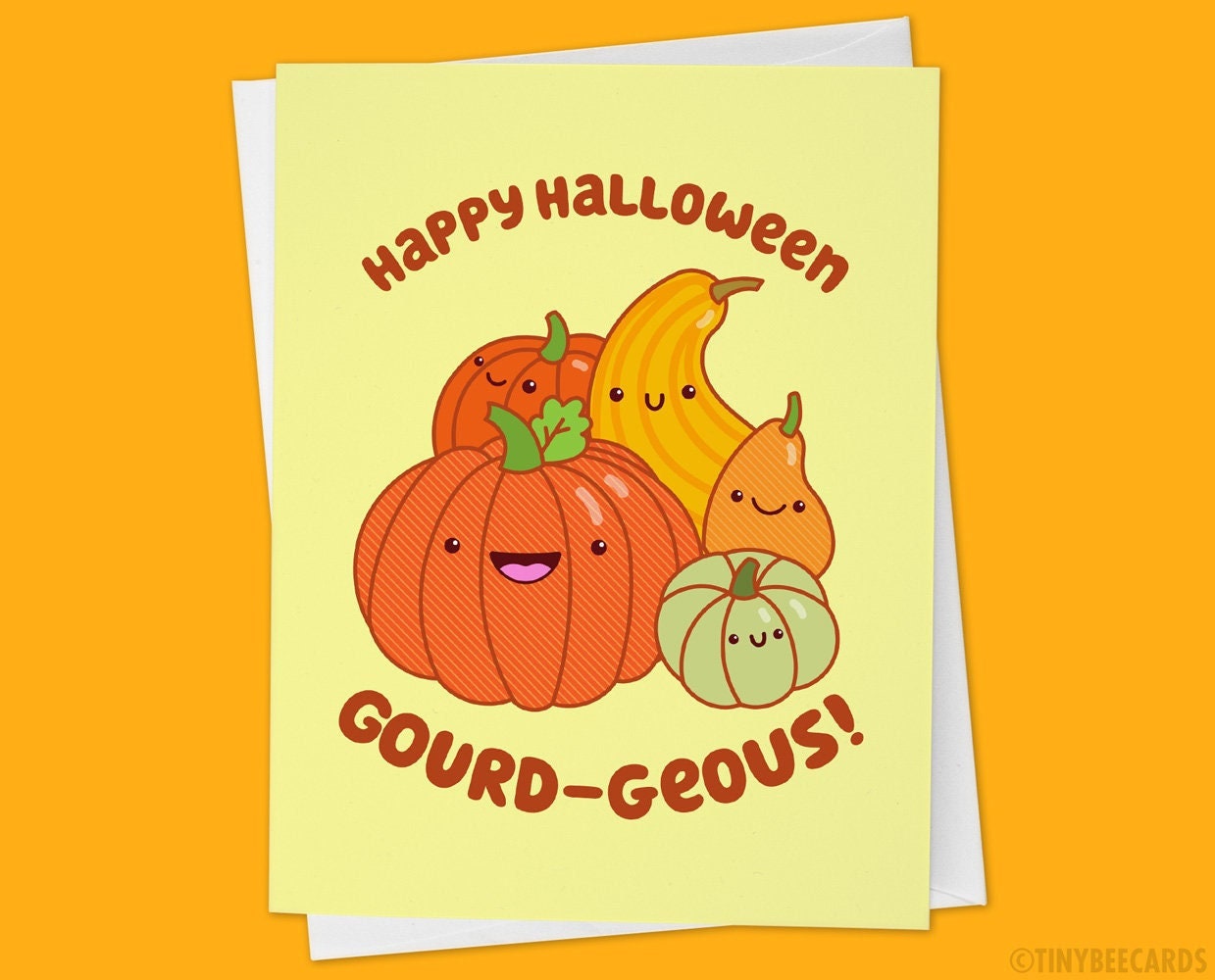 Gourd Halloween Card - Happy Halloween Gourd-geous!
