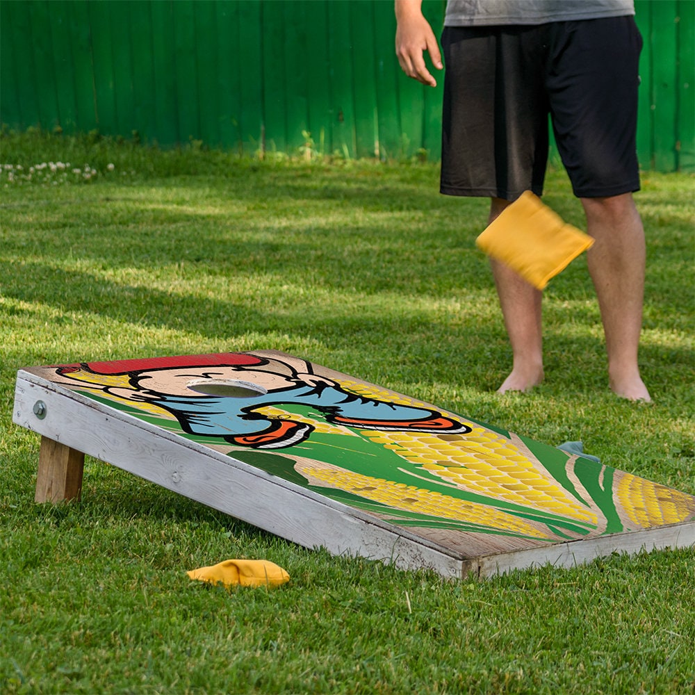 (Kiss My Ass) - Cornhole Board Wrap - Set of 2