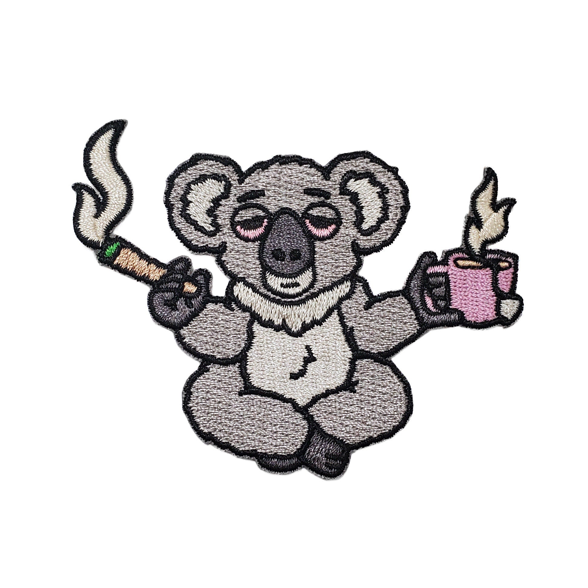 High Koala Tea Pun Patch