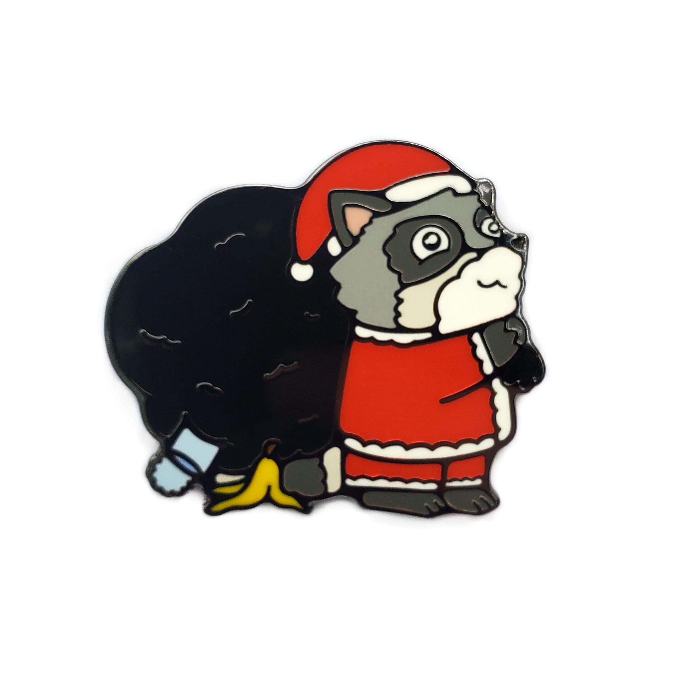 Raccoon Santa Pin