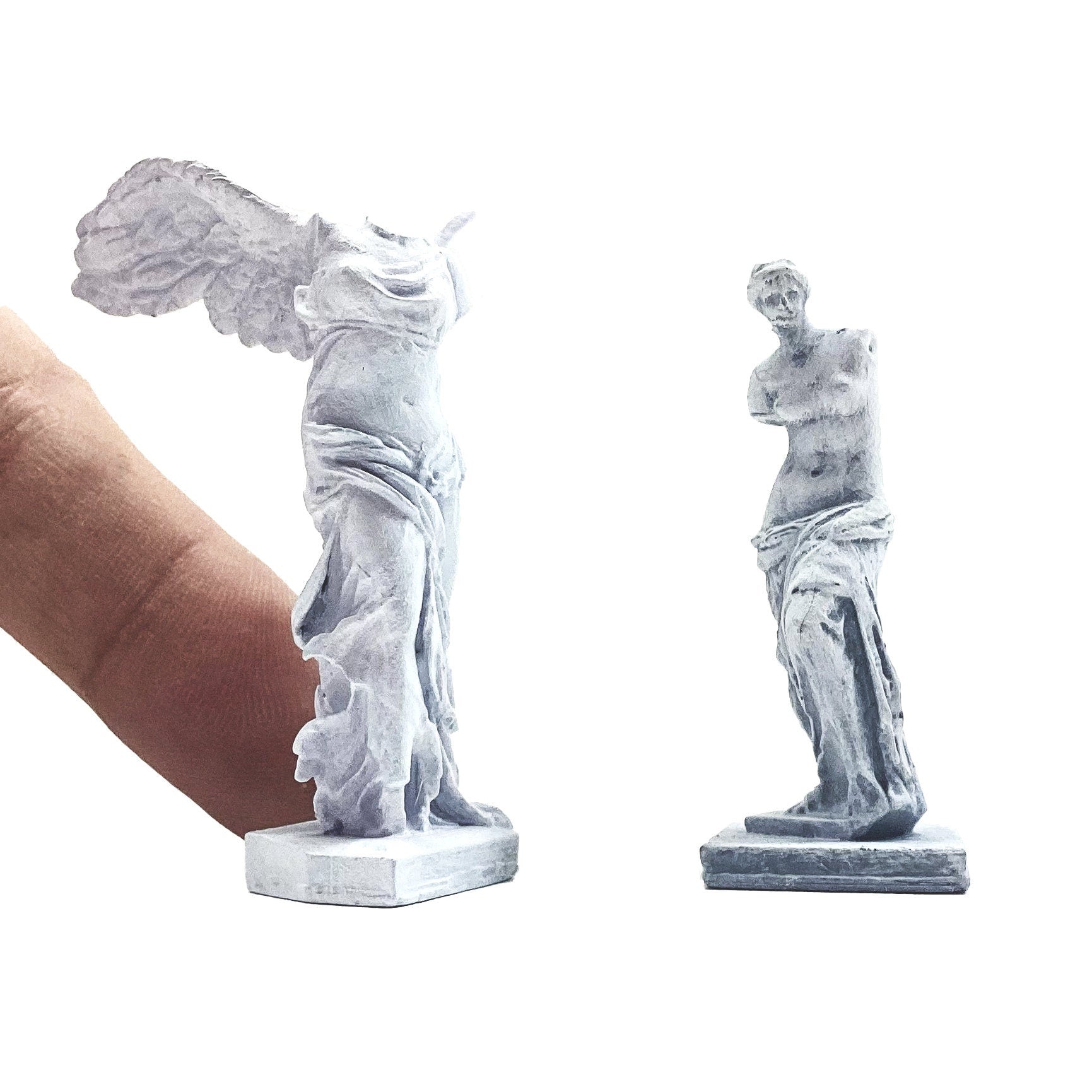 Venus De Milo, Winged Victory Miniature 1:48 Scale replica Greek statue Dollhouse diorama decor mini version of popular sculpture (1 statue)