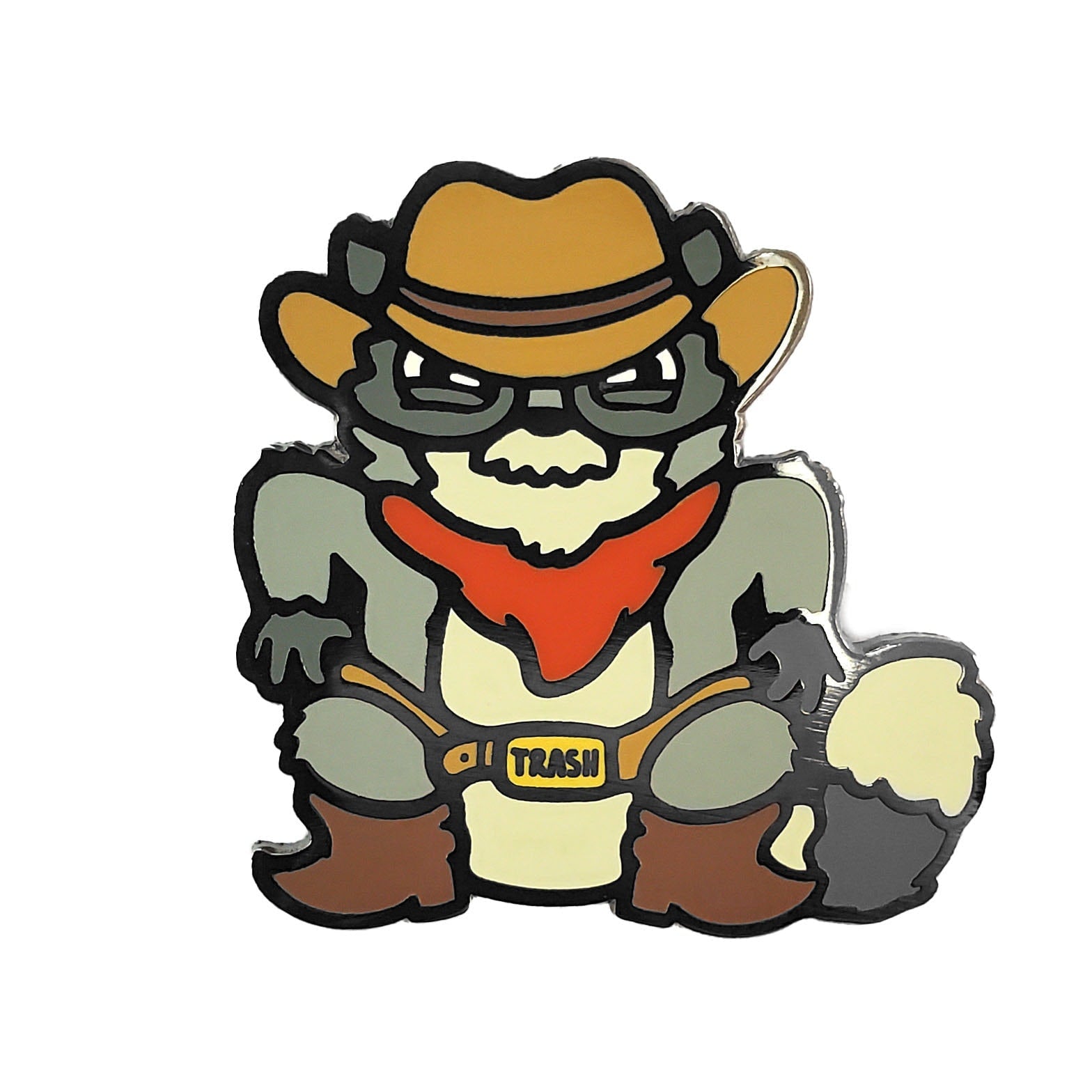 Cowboy Raccoon Pin