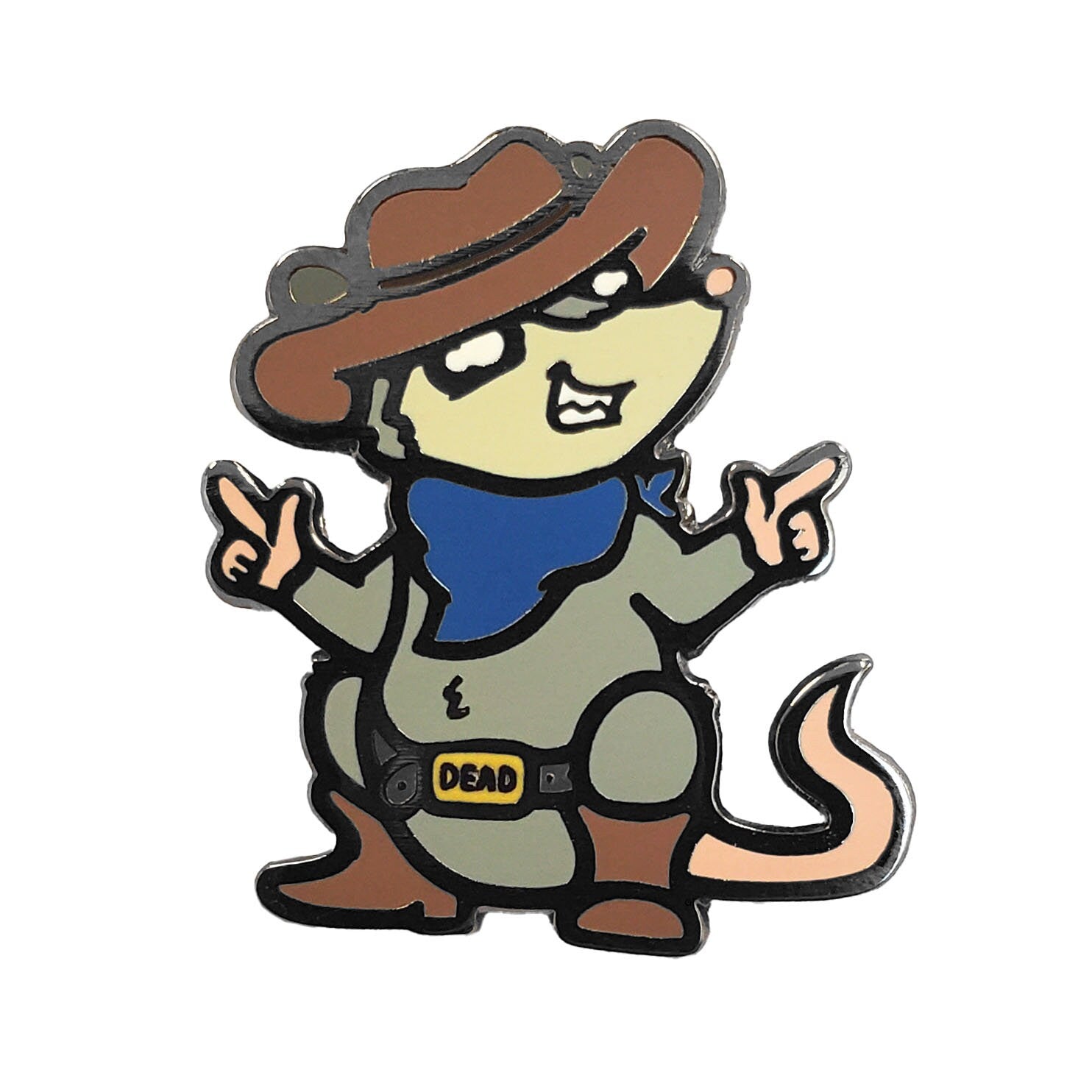 Cowboy Opossum Pin