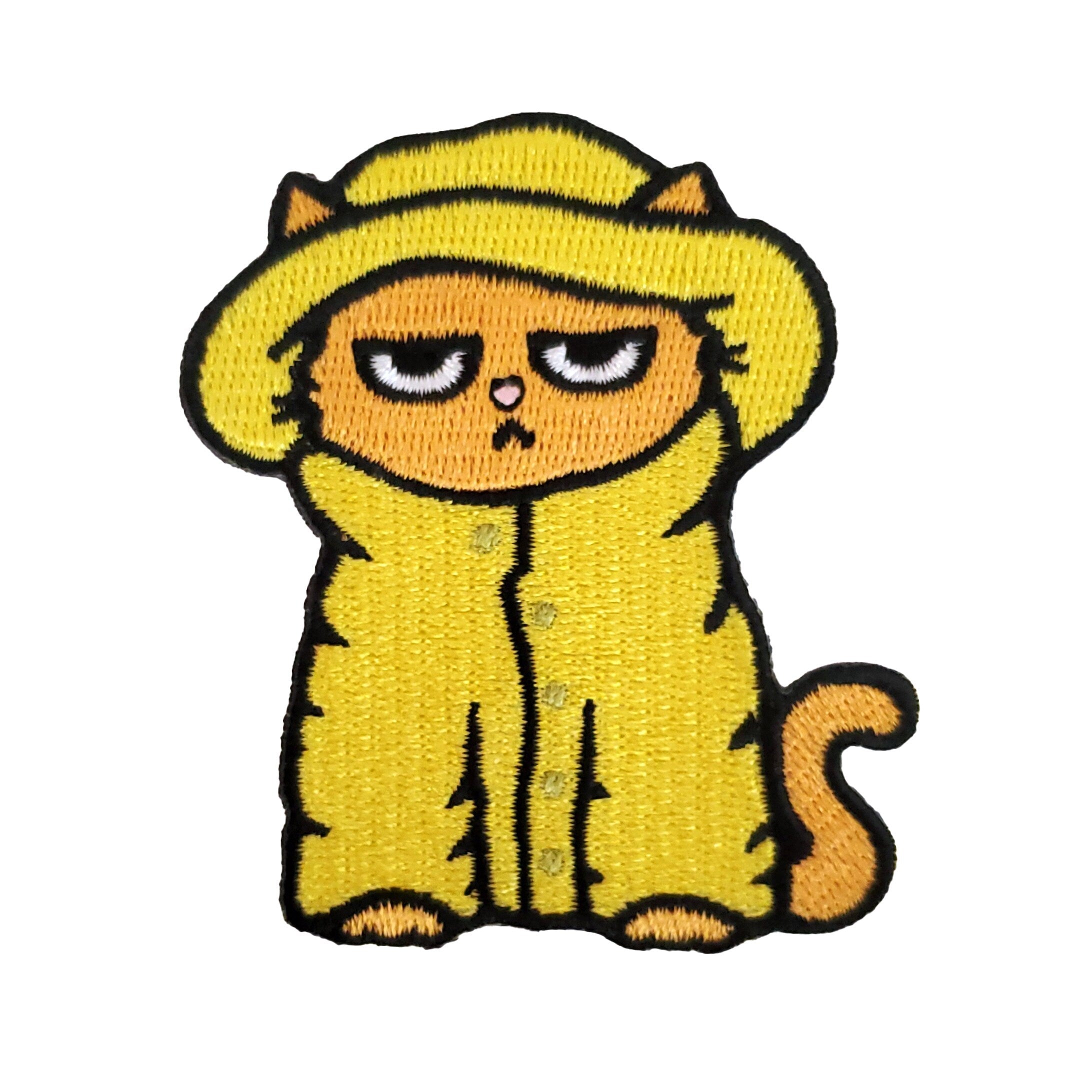 Grumpy Raincoat Cat Patch