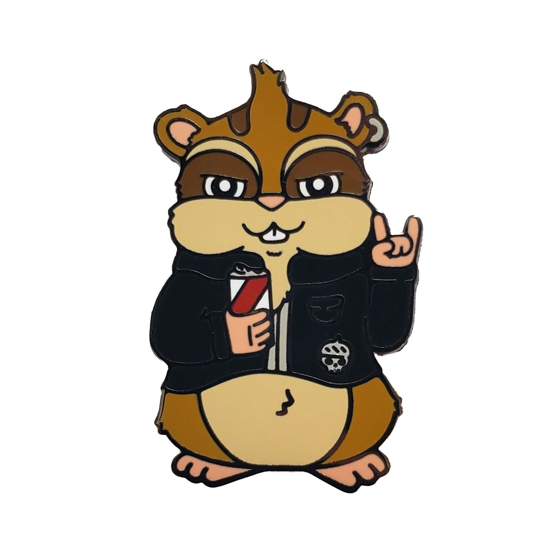 Chip Punk Chipmunk Pin