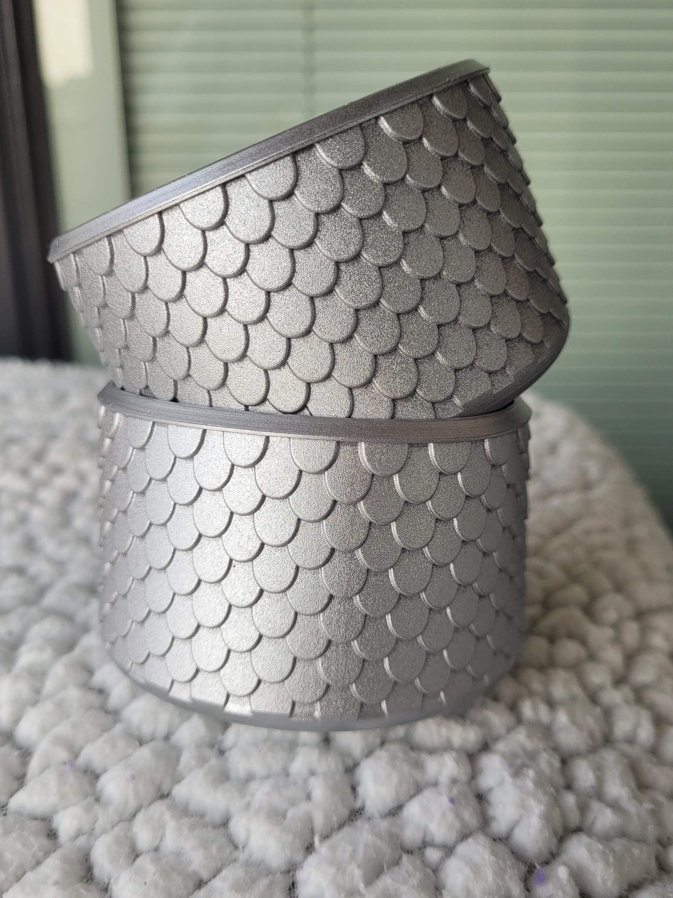 Silver Metallic Mermaid Silicone Boot Bumper Sleeve for tumblers