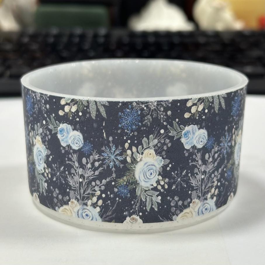 Glitter Blues Silicone Boot Bumper Sleeve for Tumblers