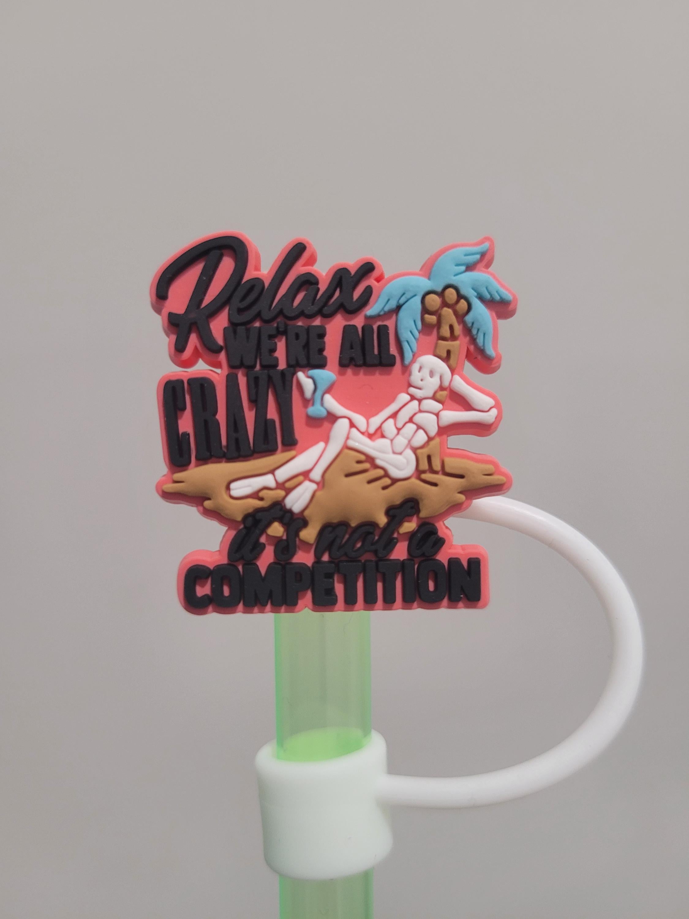 10MM RelaxWereAllCrazy Silicone Strawtopper