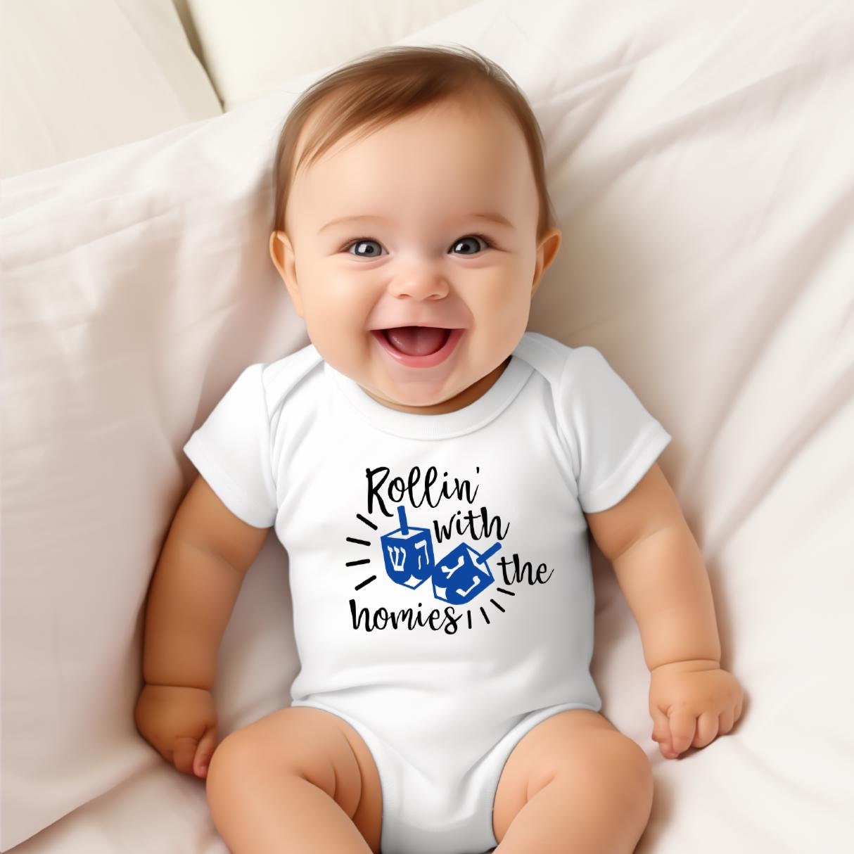 Rollin&amp;#39; with the Homies Chanukah Baby Bodysuit or Toddler Tee