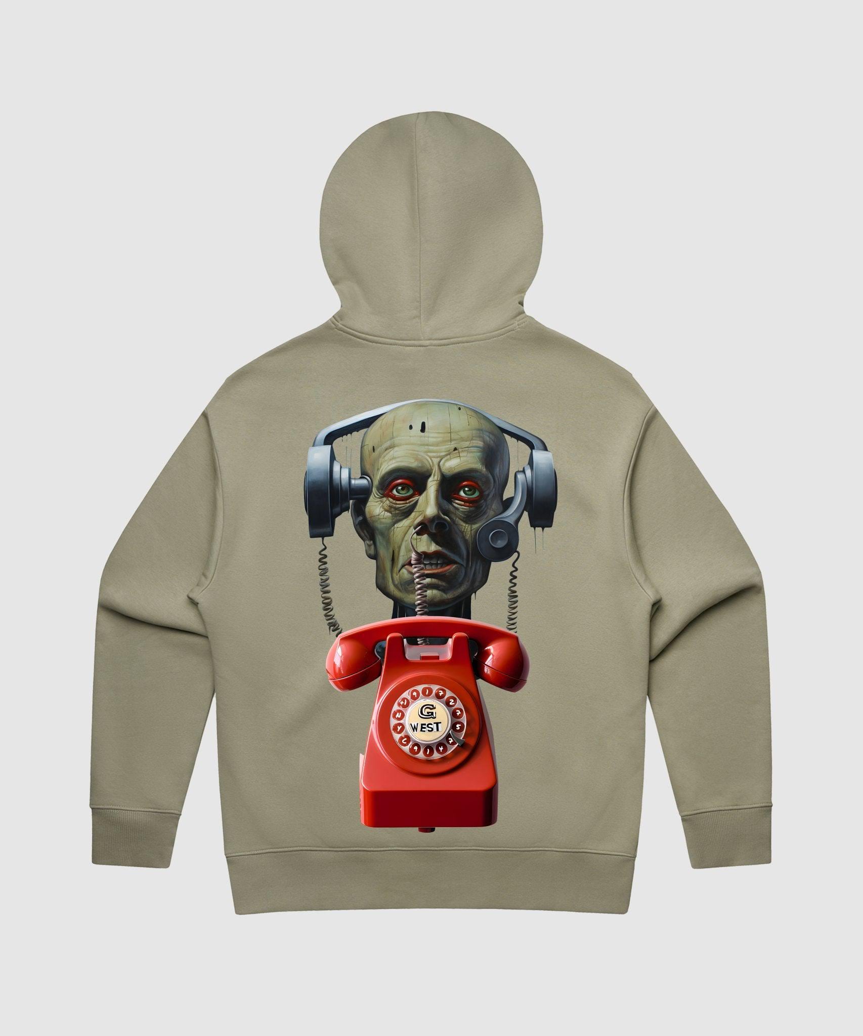G West Telephone Head Heavy Premium Hoodie