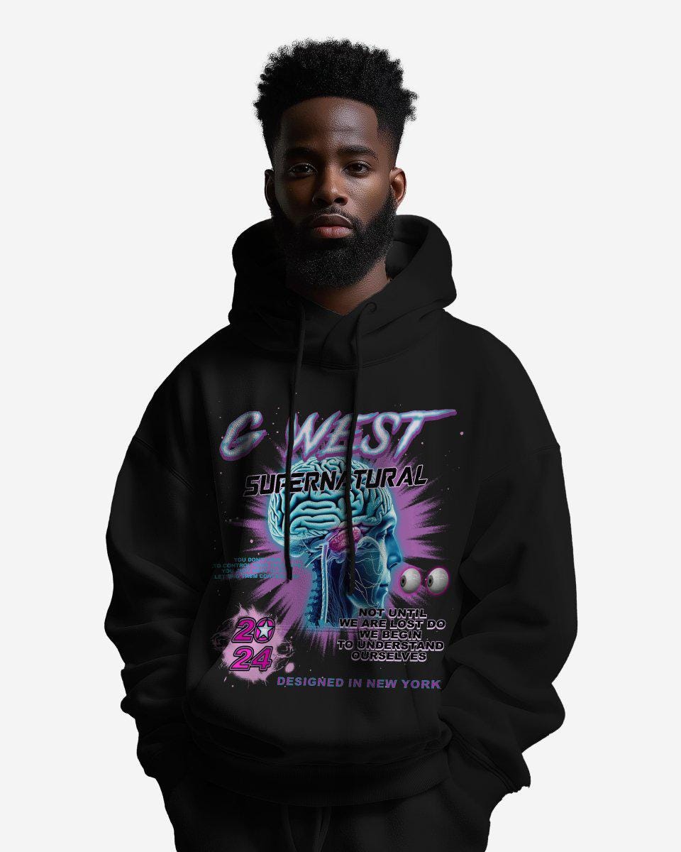 G West Mens Supernatural Oversize Hoodie