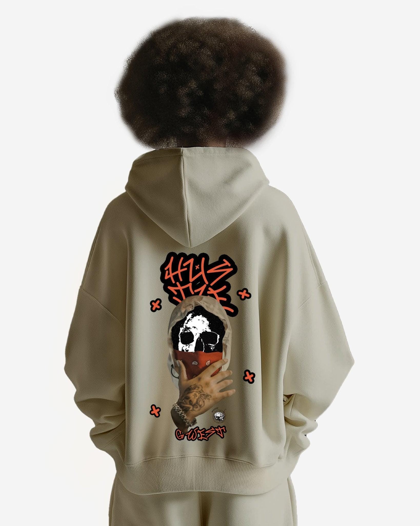 G West Mens Hooded Hustle Heavy Premium Oversize Hoodie