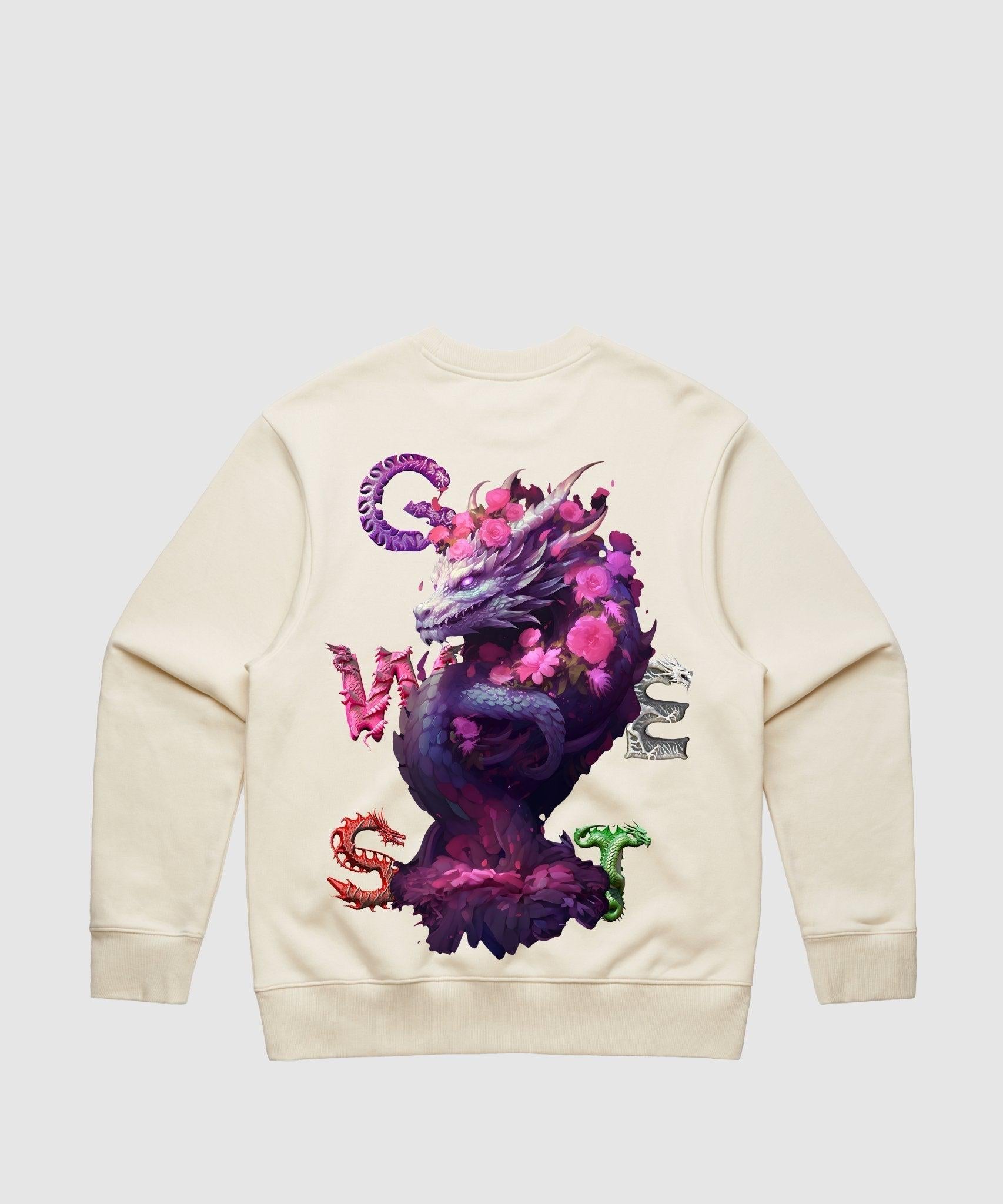 G West Purple Dragon Heavy Premium Crewneck