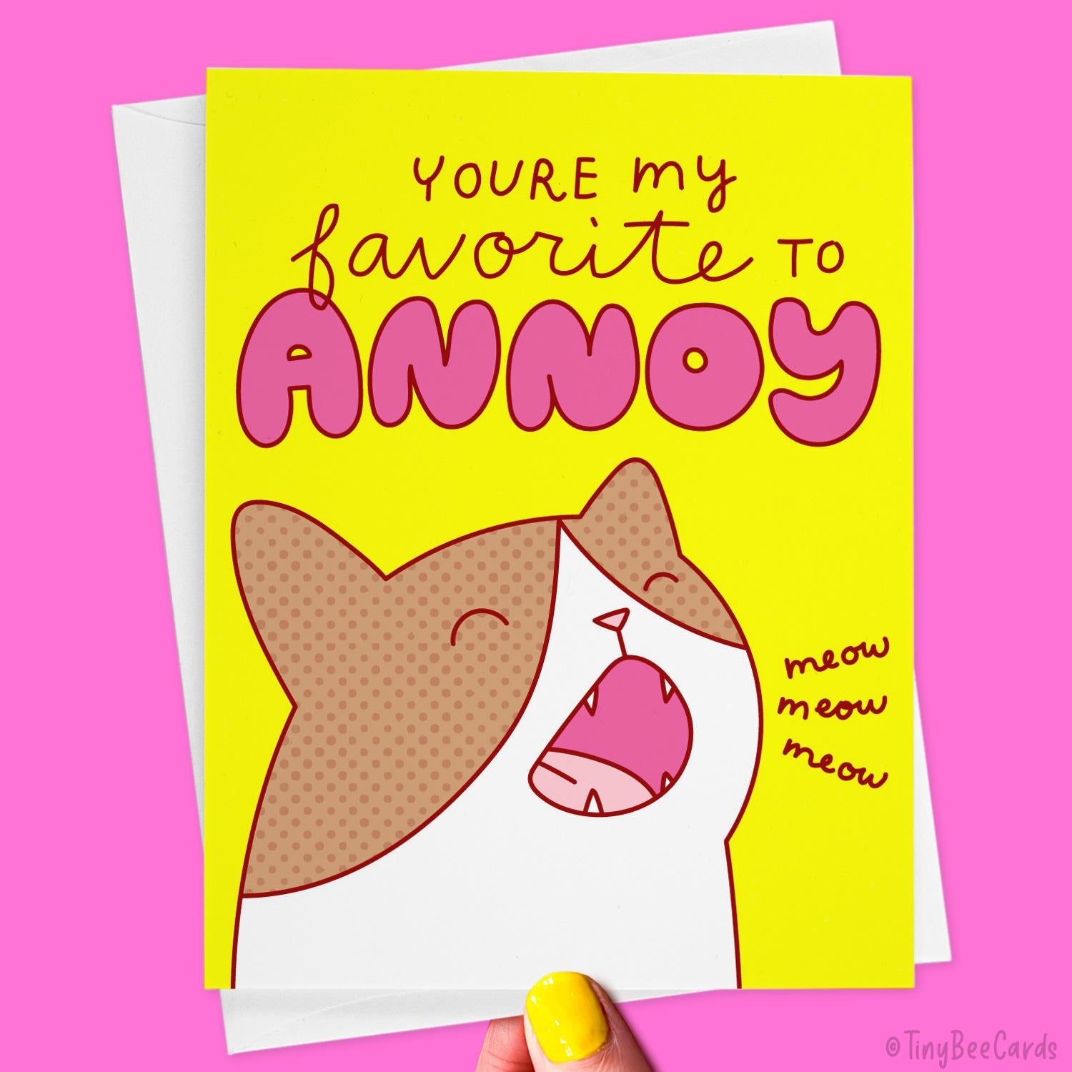 Cat Lover Card &amp;quot;Favorite to Annoy!&amp;quot;