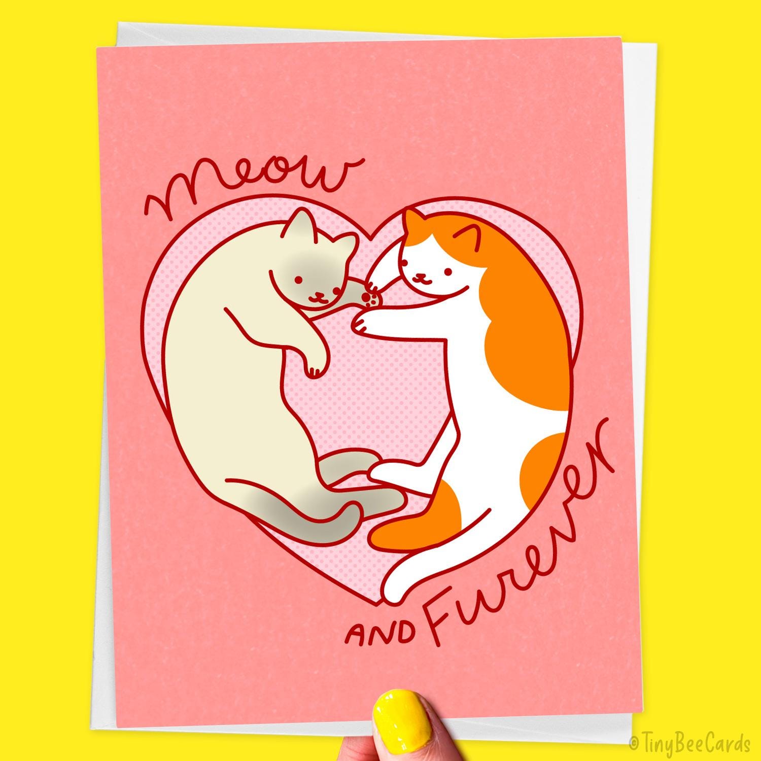 Cat Love Card &amp;quot;Meow &amp;amp; Furever&amp;quot;