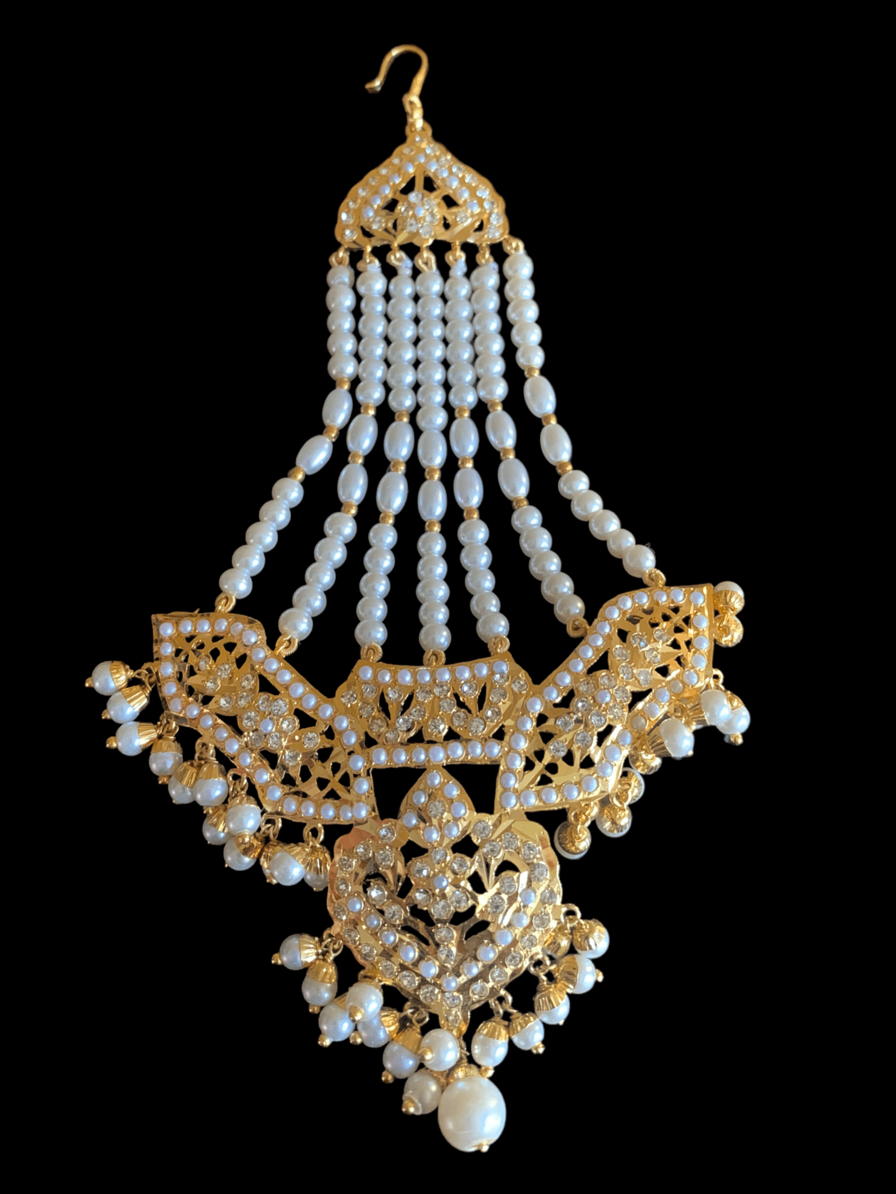 DJHR30 ASMITA jhoomar in pearls ( READY TO SHIP)