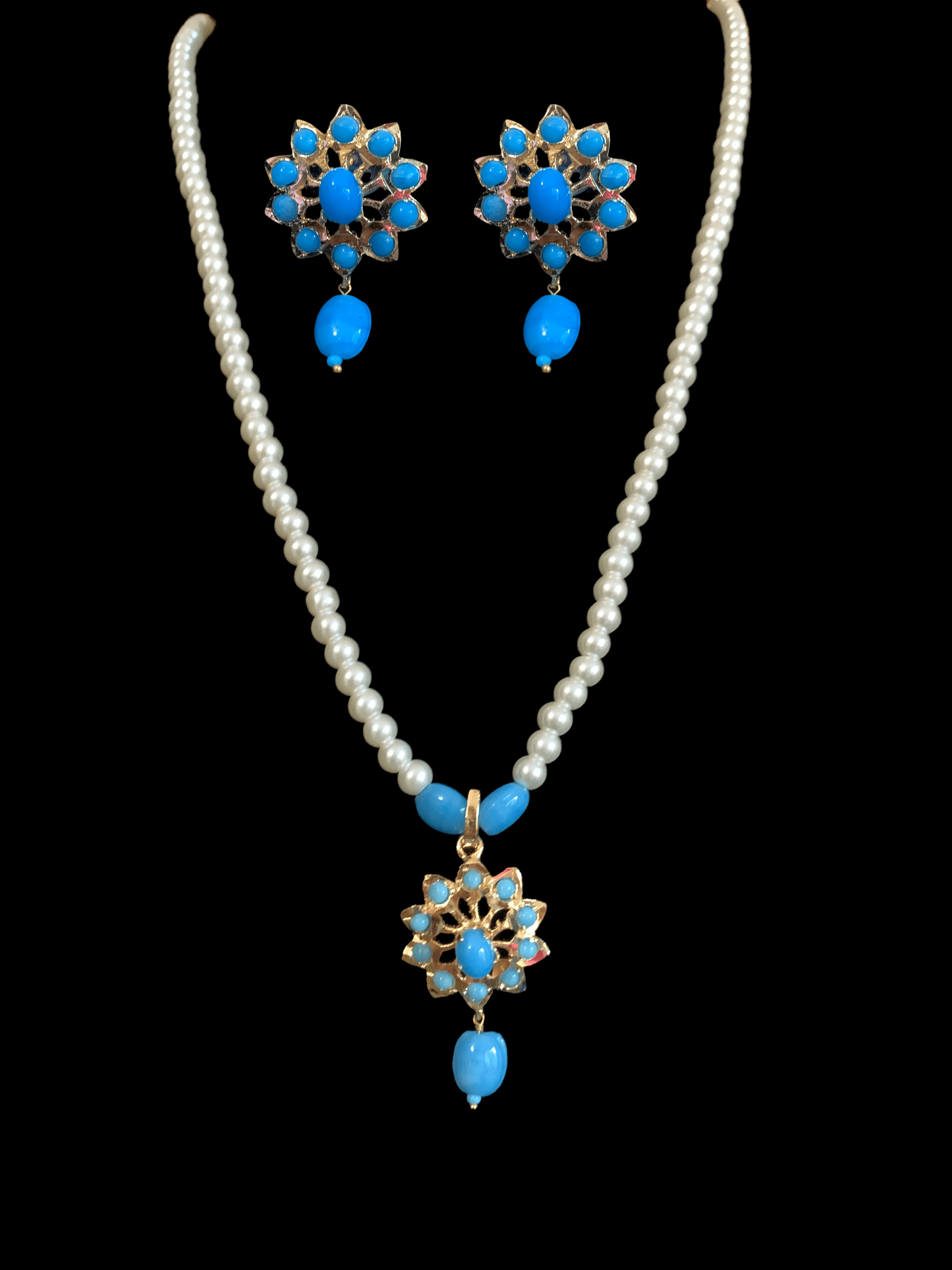 PS375 Nisa pendant set in feroza or turquoise ( READY TO SHIP)