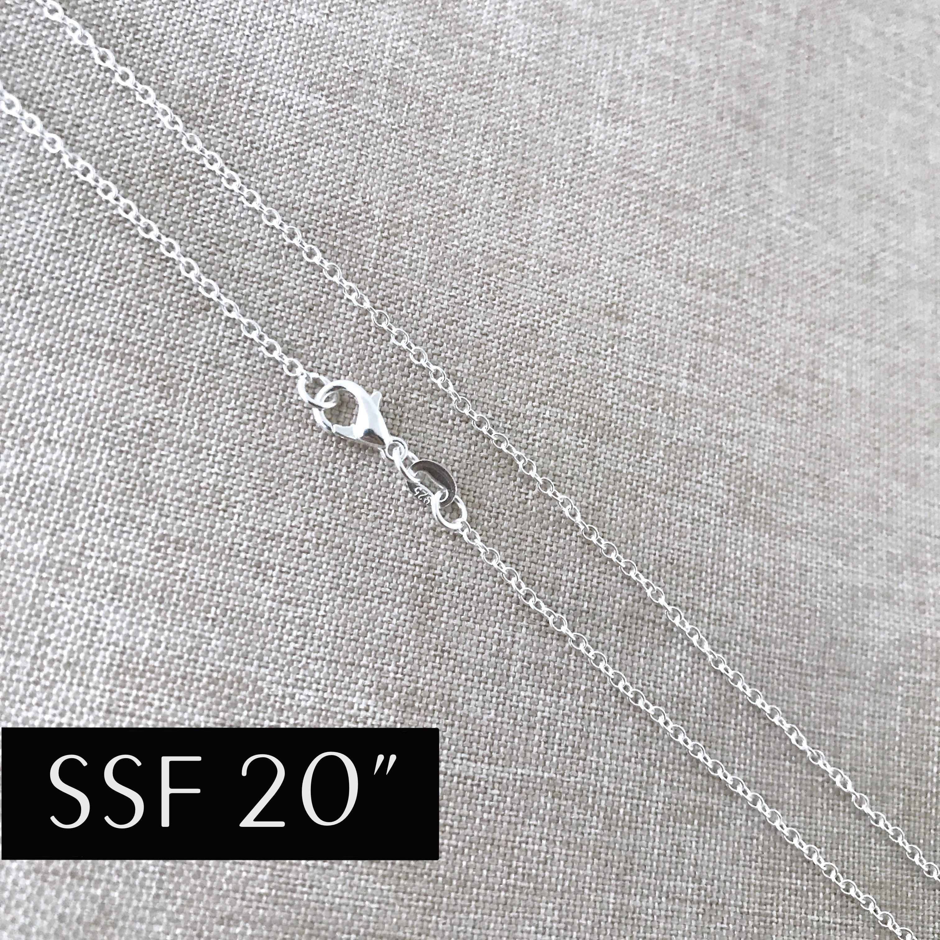 20&amp;quot; - 925 Sterling Silver Filled Necklace Chain - Dainty Fine - 20&amp;quot; - 20 Inch - Lobster Claw Clasp - .925 Stamped - Cable Chain