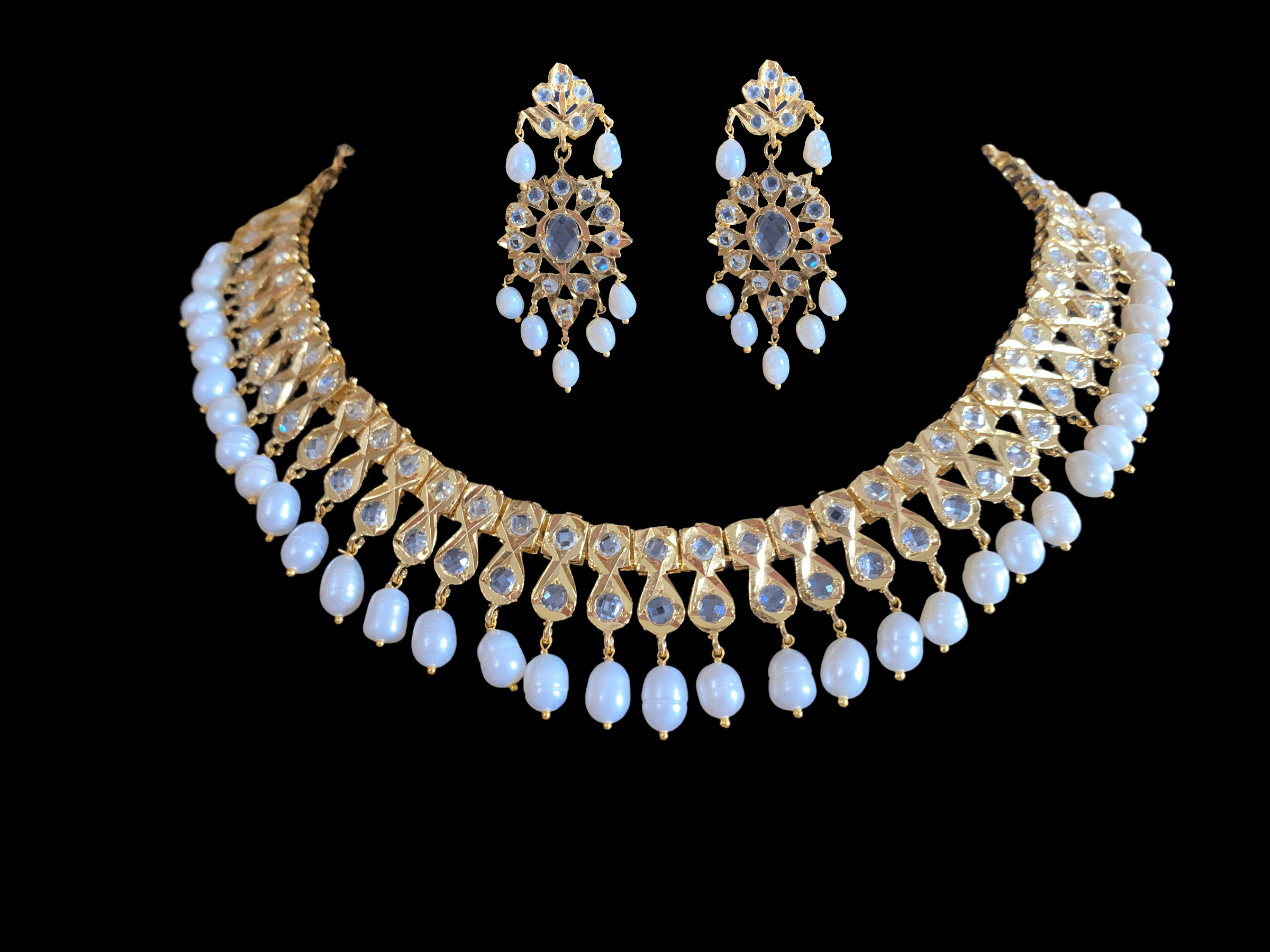 NS126 Barfi in fresh water pearls (READY TO SHIP)