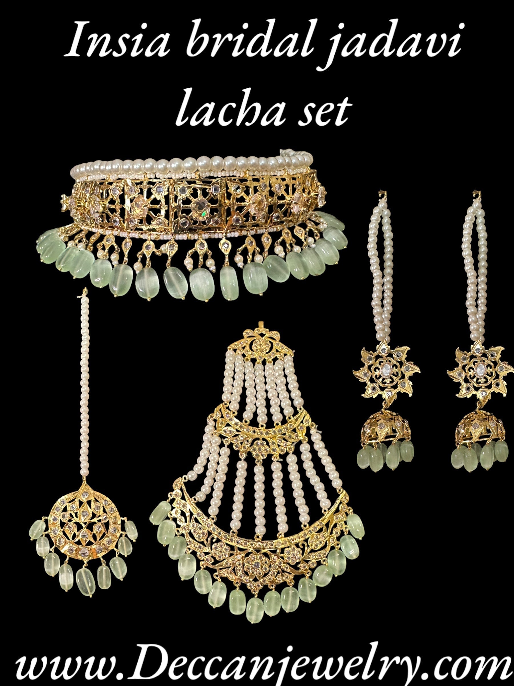 BR72A Insia bridal jadavi lacha set ( SHIPS IN 3 WEEKS )