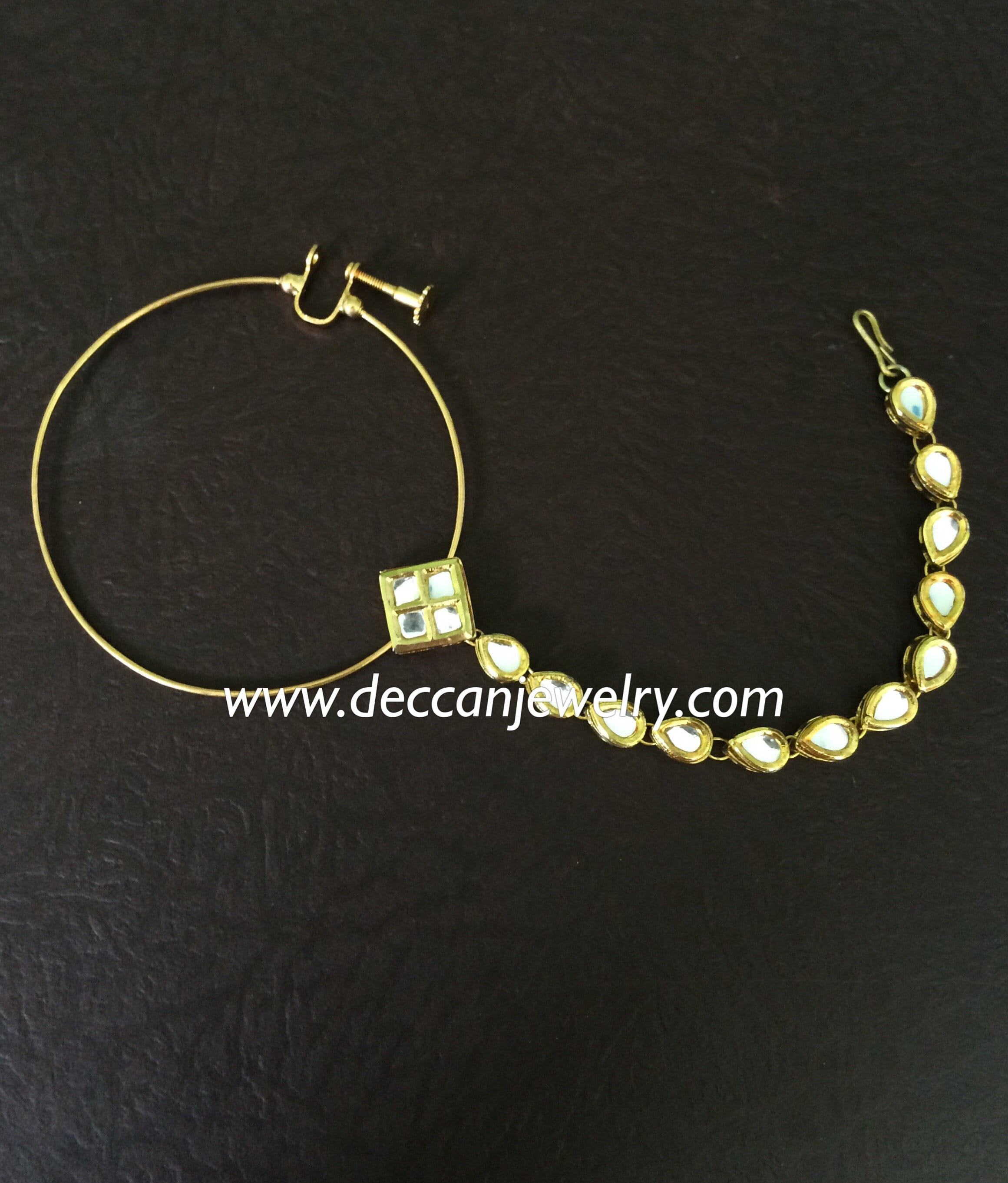 Kundan bridal nosering