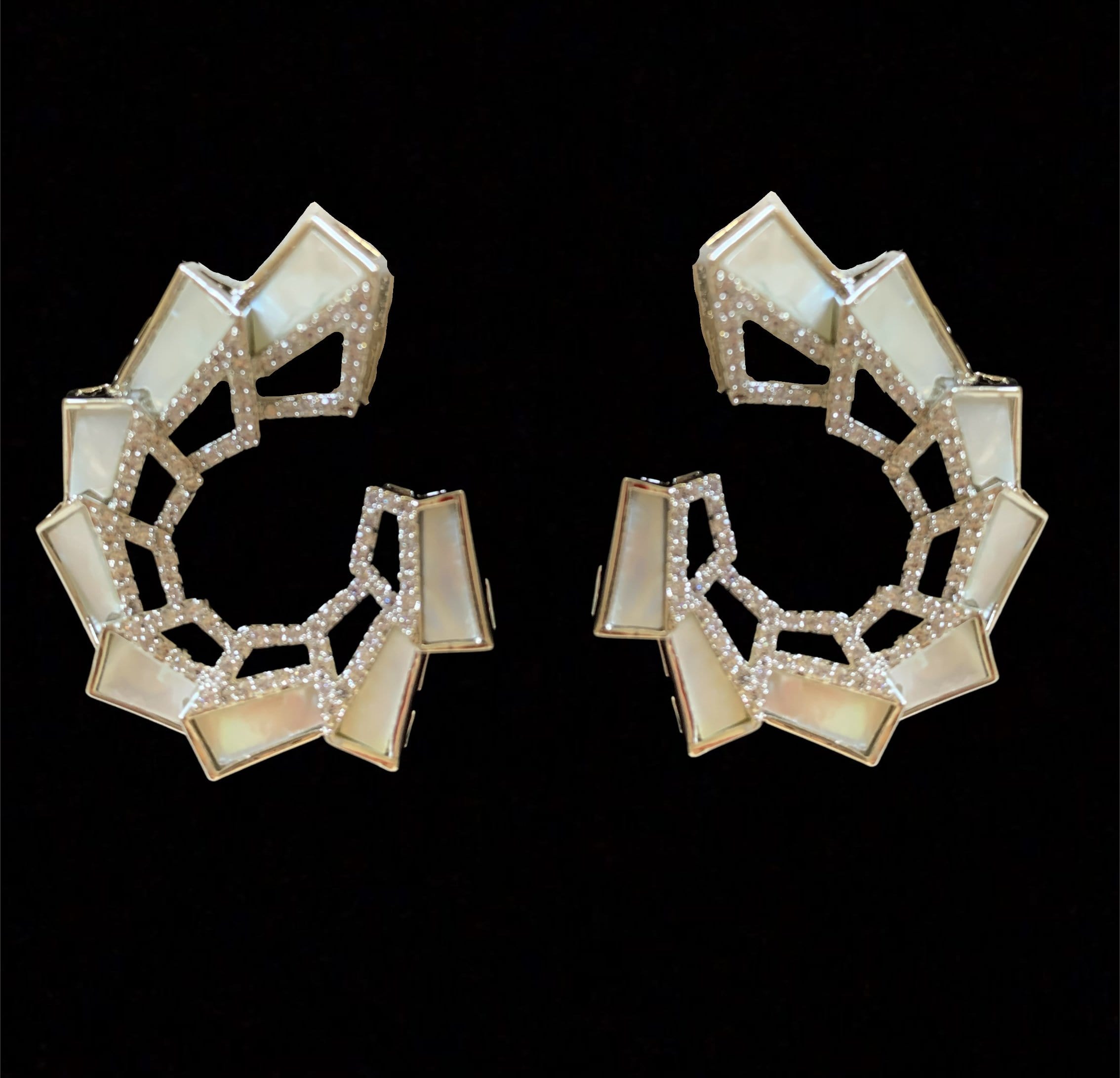 ET523 mother of pearl earrings ( READY TO SHIP )