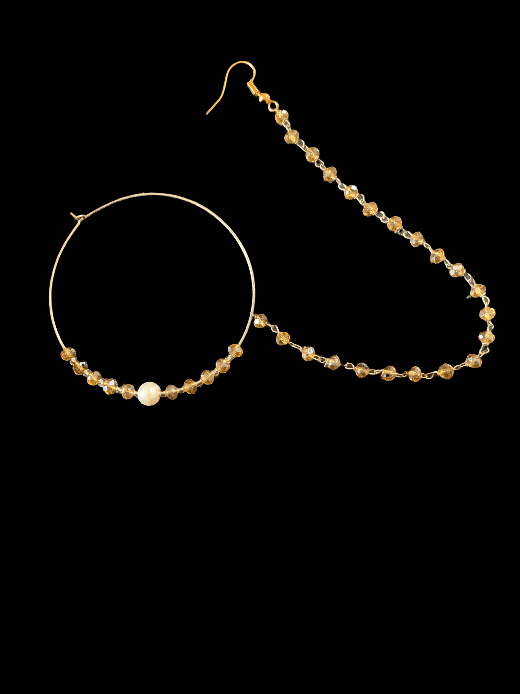 Silver plated  nosering - champagne ( READY TO SHIP)