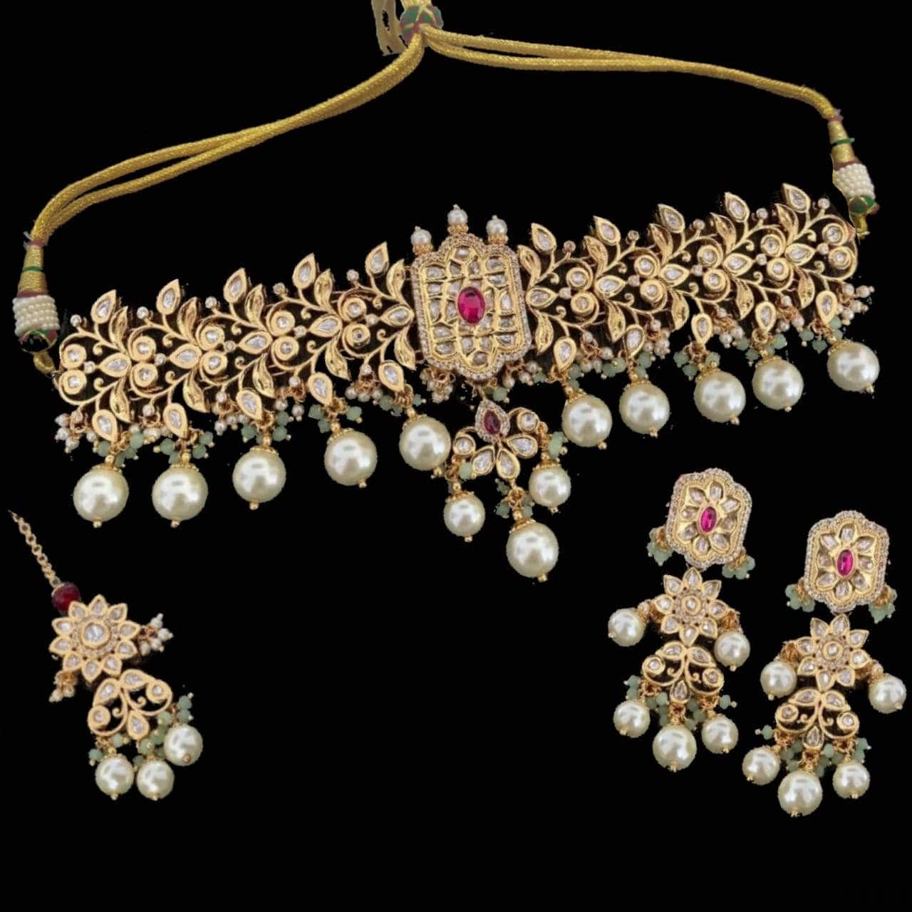 C96 Sidra choker set with tika ( READY TO SHIP )