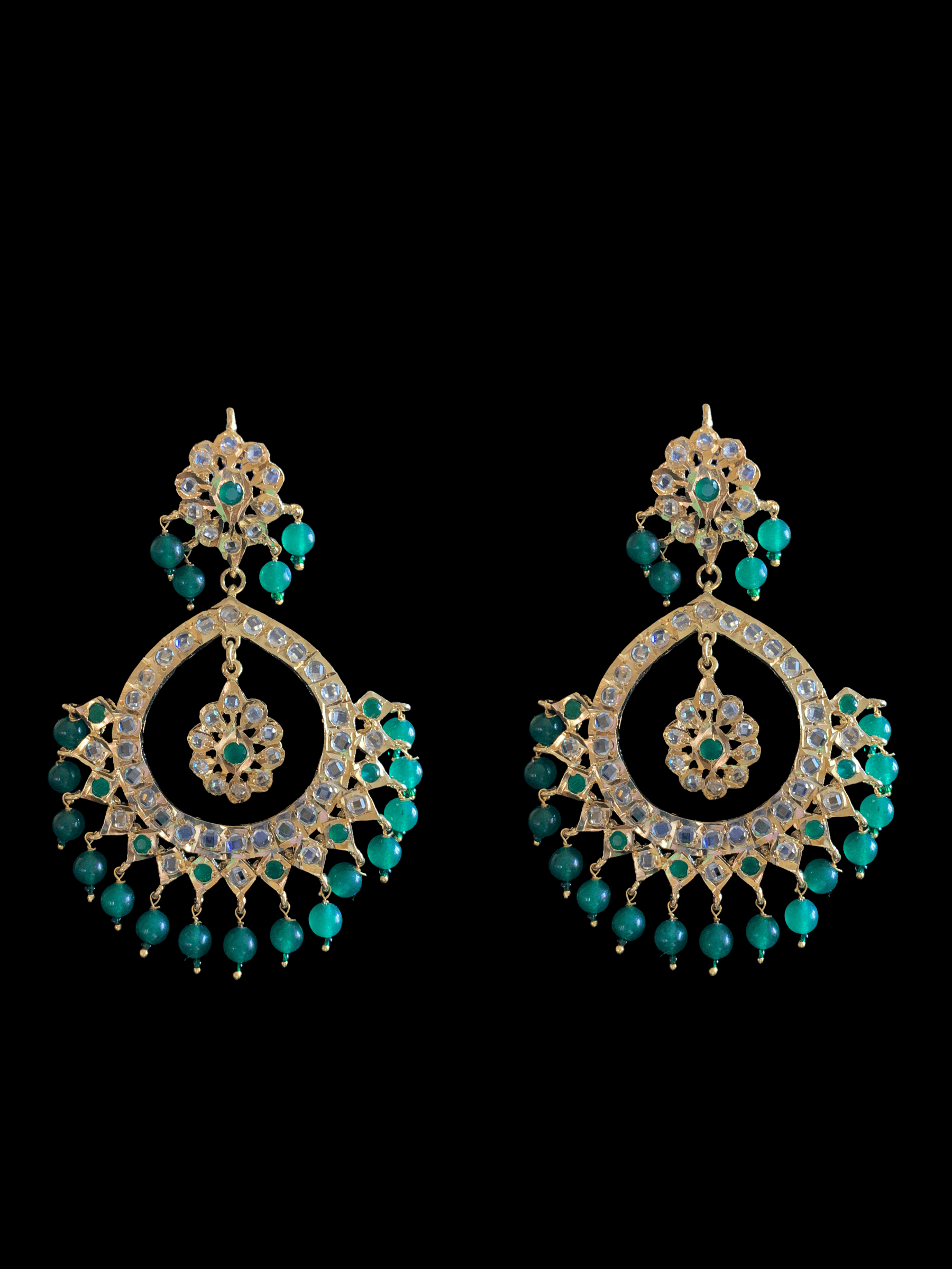 DER326  Alvira large chandbali (  READY TO SHIP  )